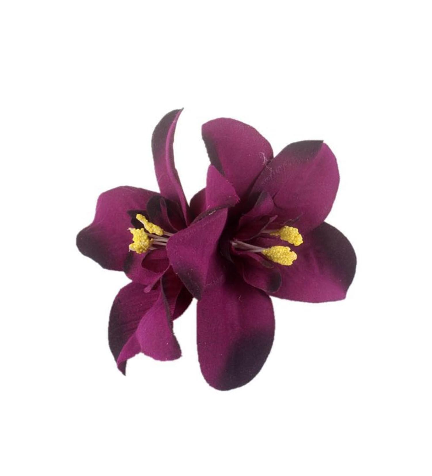 JSGHGDF Fabric Flower Hair Clip for Women Elegant Cloth Flower Side Clip Hair Style Accessories Ponytail Holder Barrettes Purple - Buy Online on SooperMarket.com