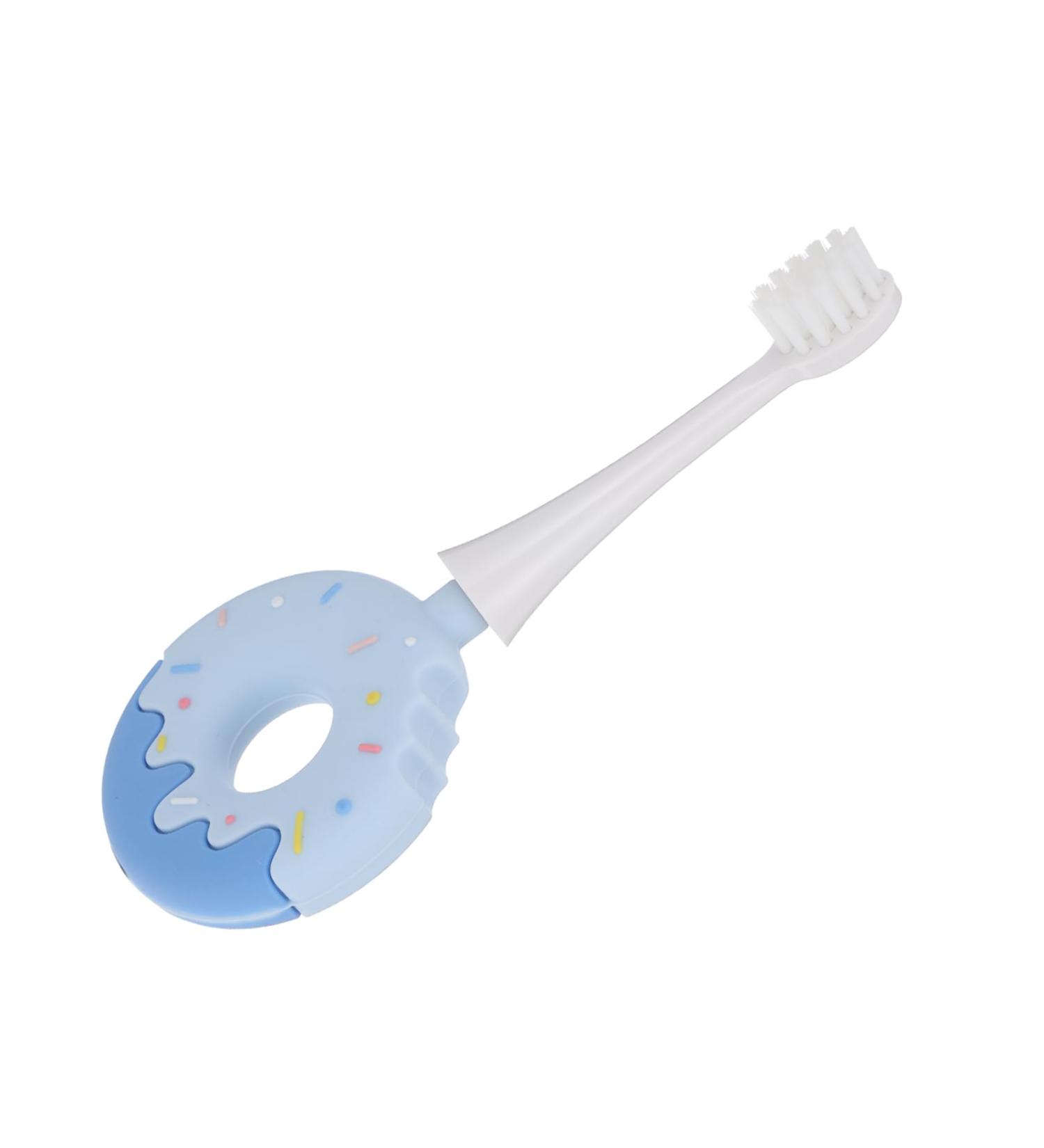 FOYTOKI Children's Toothbrush - Portable Silica Gel Cleaning Brush for Kids - 1 Pack - Blue - Buy Online on SooperMarket.com