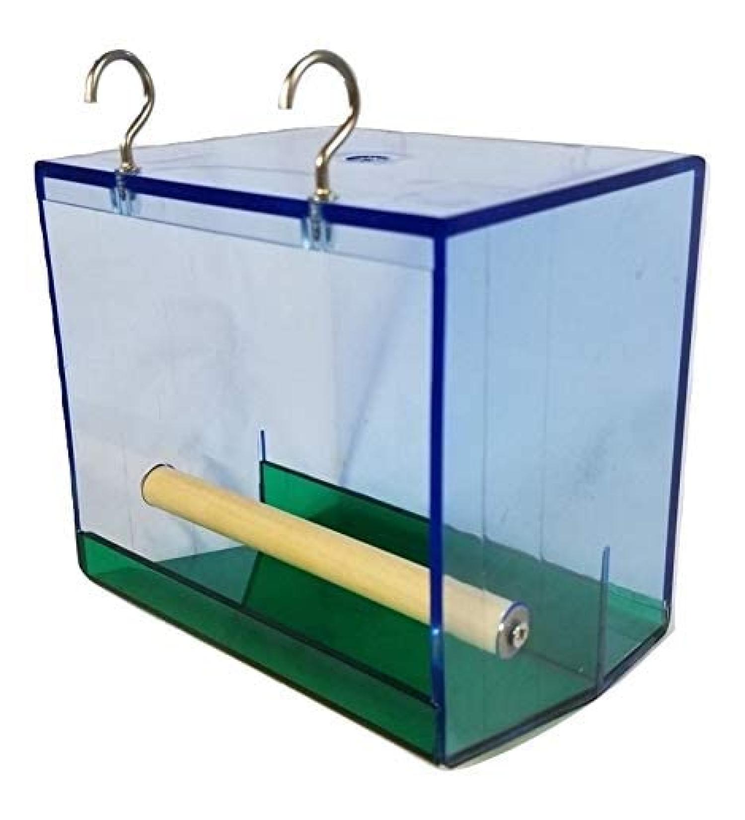 Birds LOVE Hanging Seed Catcher Tray for Small Birds - Ideal for Lovebirds, Cockatiels, Canaries, Sun Conures - Blue/Green - Buy Online on SooperMarket.com