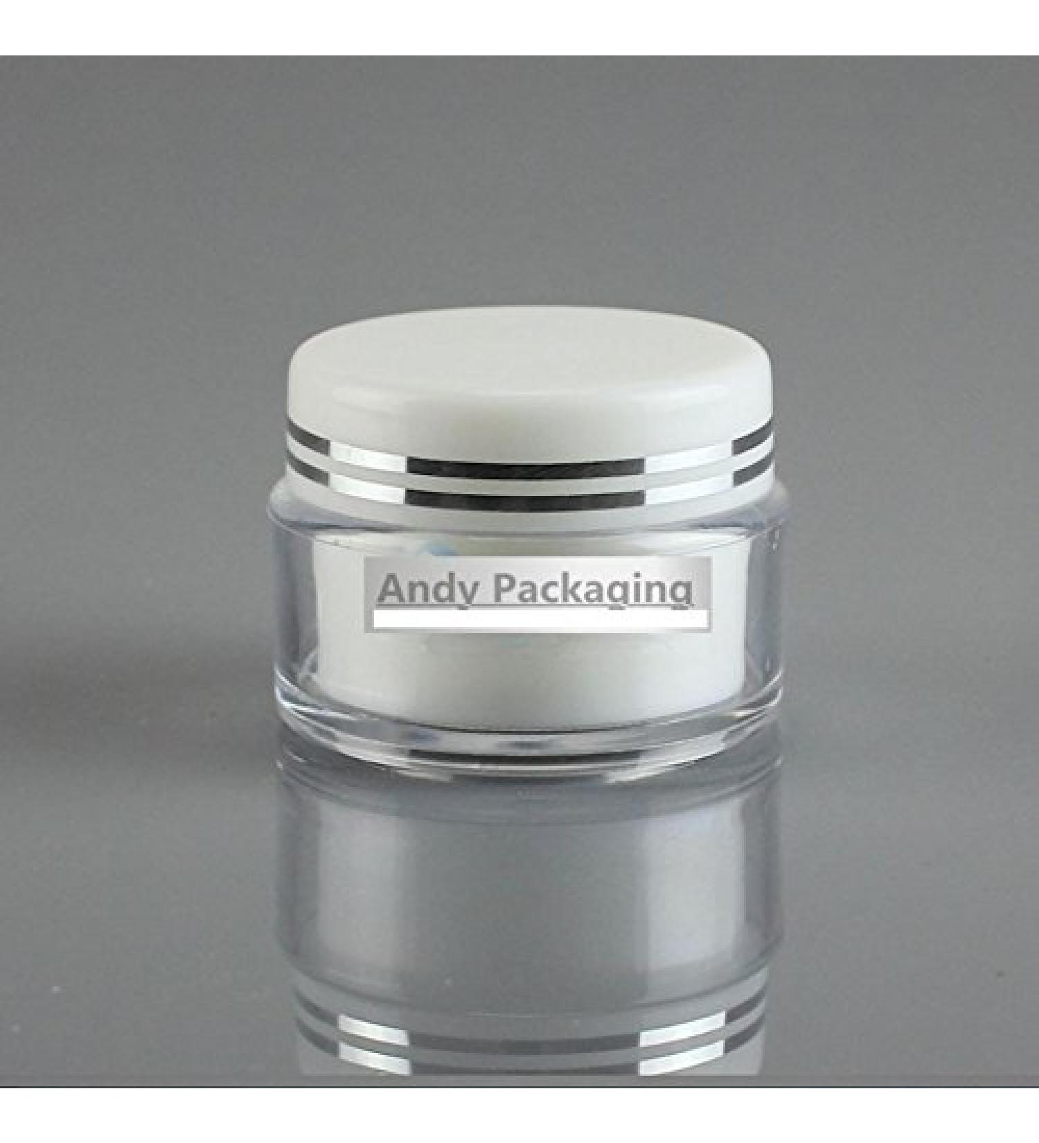 10 Pack 30ml Double Layer Plastic Cosmetic Jars - Empty Containers for Beauty & Health with Screw Lid - Perfect for Travel & DIY - Buy Online on SooperMarket.com