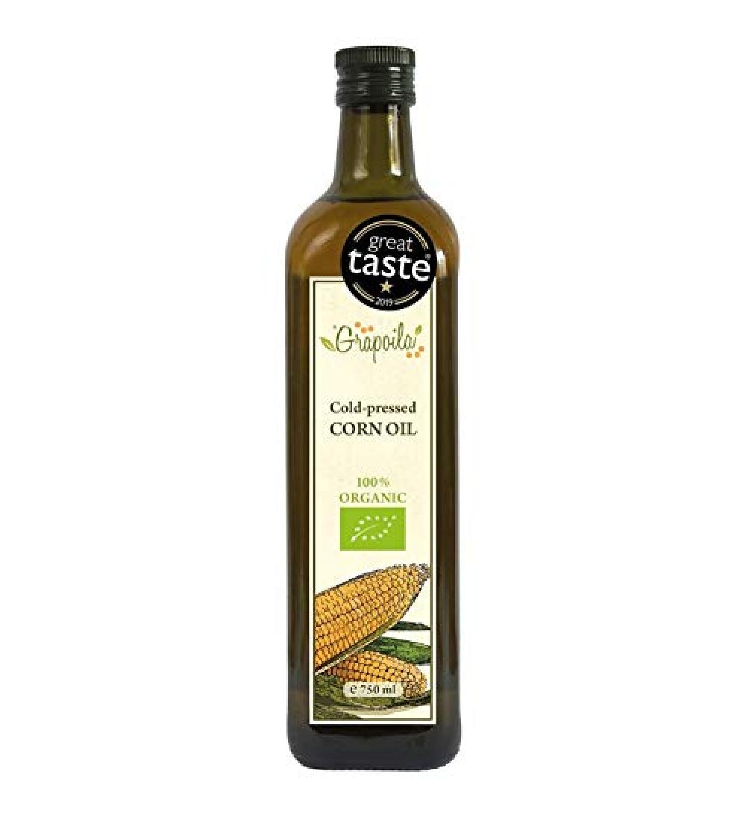 Organic Corn Oil 750ml - Cold Pressed All-Purpose Cooking Oil - Great Taste Award Winner - Buy Online on SooperMarket.com