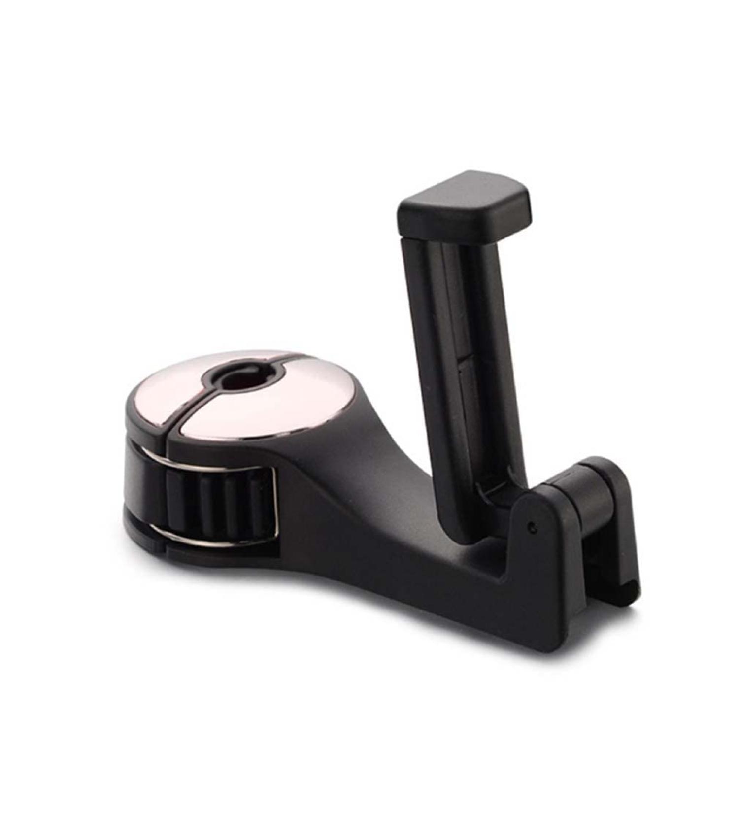 Keeplus 2-in-1 Car Headrest Hook & Phone Holder - Silver | Portable Organizer for Car Seats & Clothes - Buy Online on SooperMarket.com