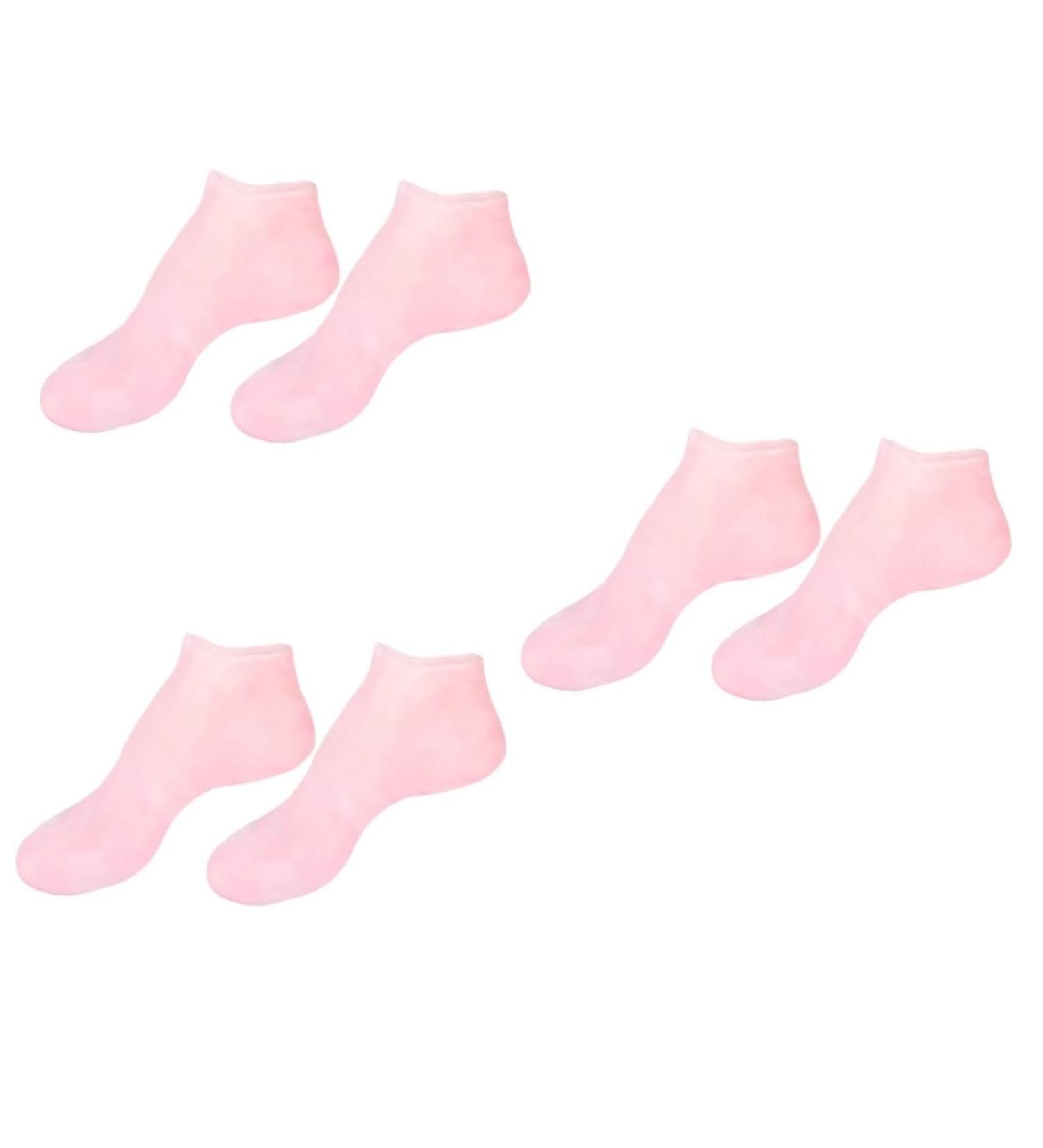 minkissy 3 Pairs Sock Spa Soften Skin Soles Moisturizer Spa Stocking Moisturizing Gel Booties Skin Protect Soles Moisturizing Foot Silicone Gel Foot Skin Sole Pad Sebs Pink Lotion Women's - Buy Online on SooperMarket.com