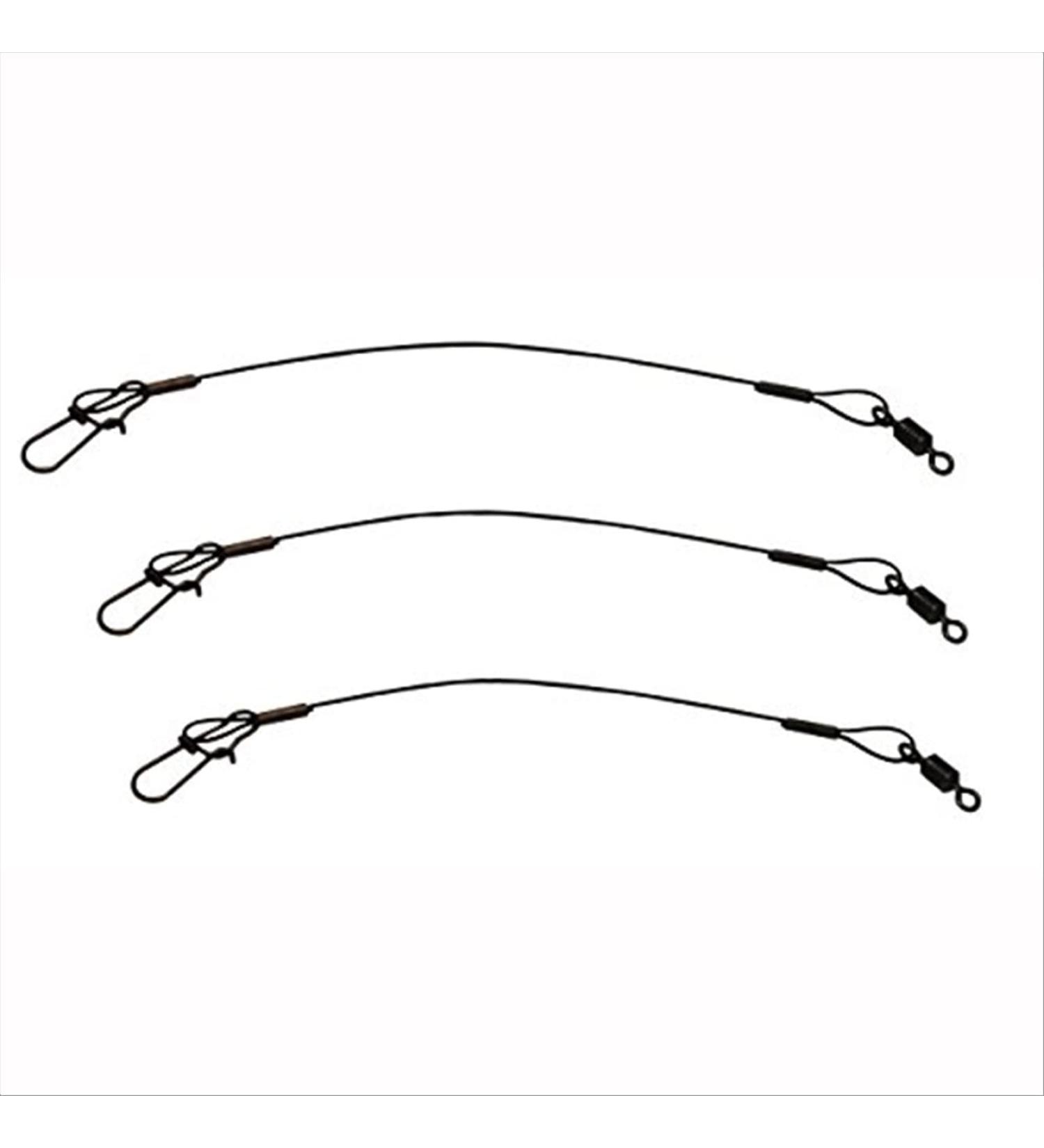 Eagle Claw 08012-003 12-Inch Steel Leader 20#, Black, 3-Pack