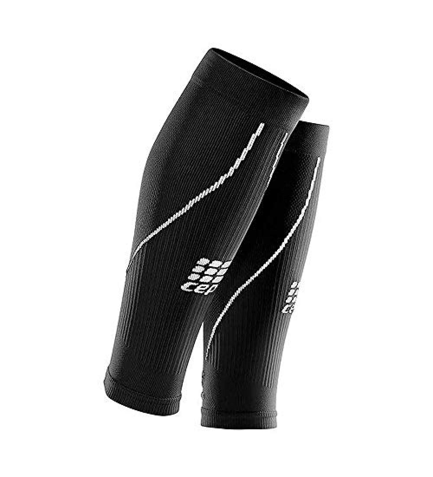 Mens Athletic Compression Run Sleeves - CEP Calf Sleeves for Performance 3 Black