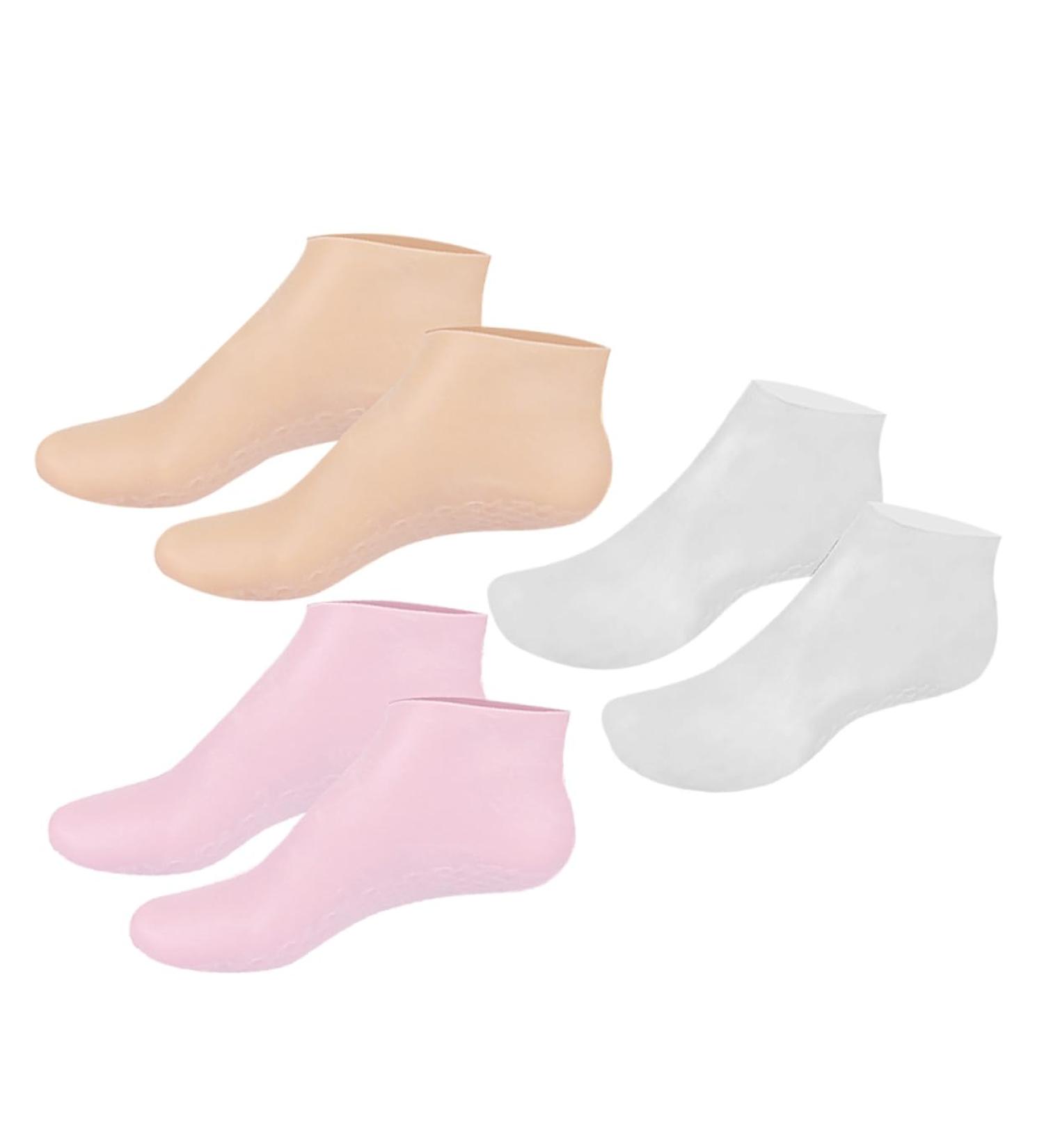 Healeved 3 Pairs Moisturizing Socks Non Socks Spa Socks Foot Socks Moisturizing Overnight Moisturizer Socks Foot Care Gel Socks for Dry Cracked Feet Women Foot Mask Sole of Foot Lotion Sebs - Buy Online on SooperMarket.com