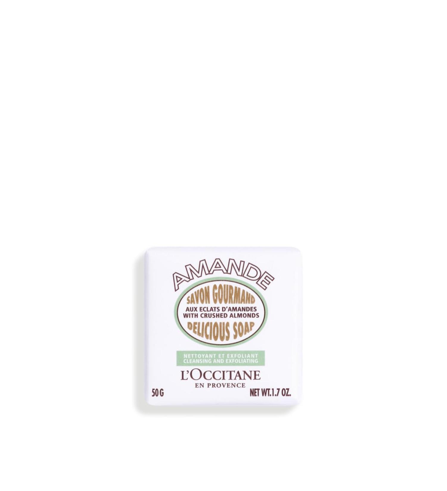L'OCCITANE Almond Delicious Soap Bar 50g | Vegan & 99% Readily Biodegradable | Luxury & Sustainable Beauty Body Care for All Skin Tyoes