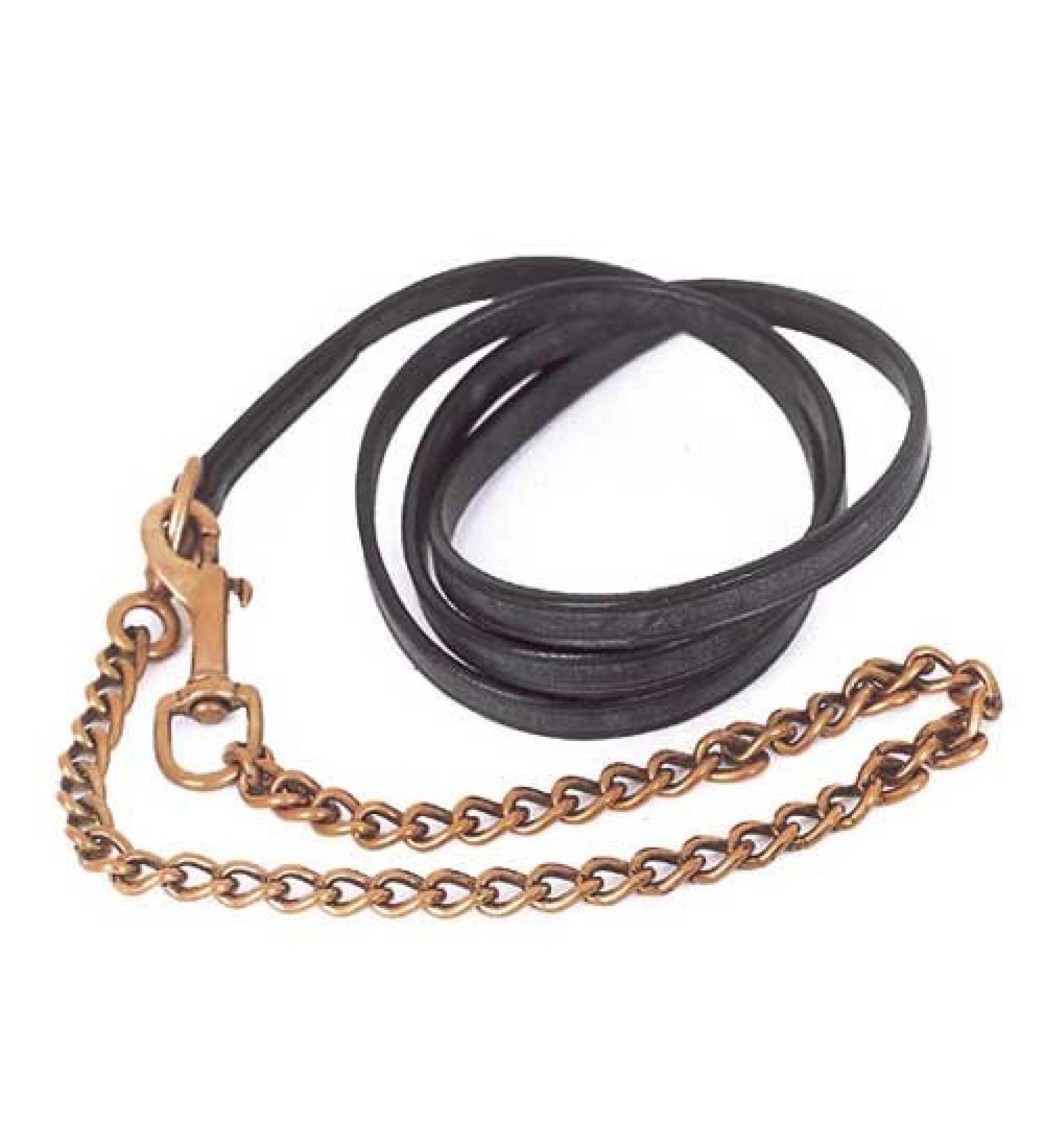 Windsor Leather Lead And Brass Chain (Black)