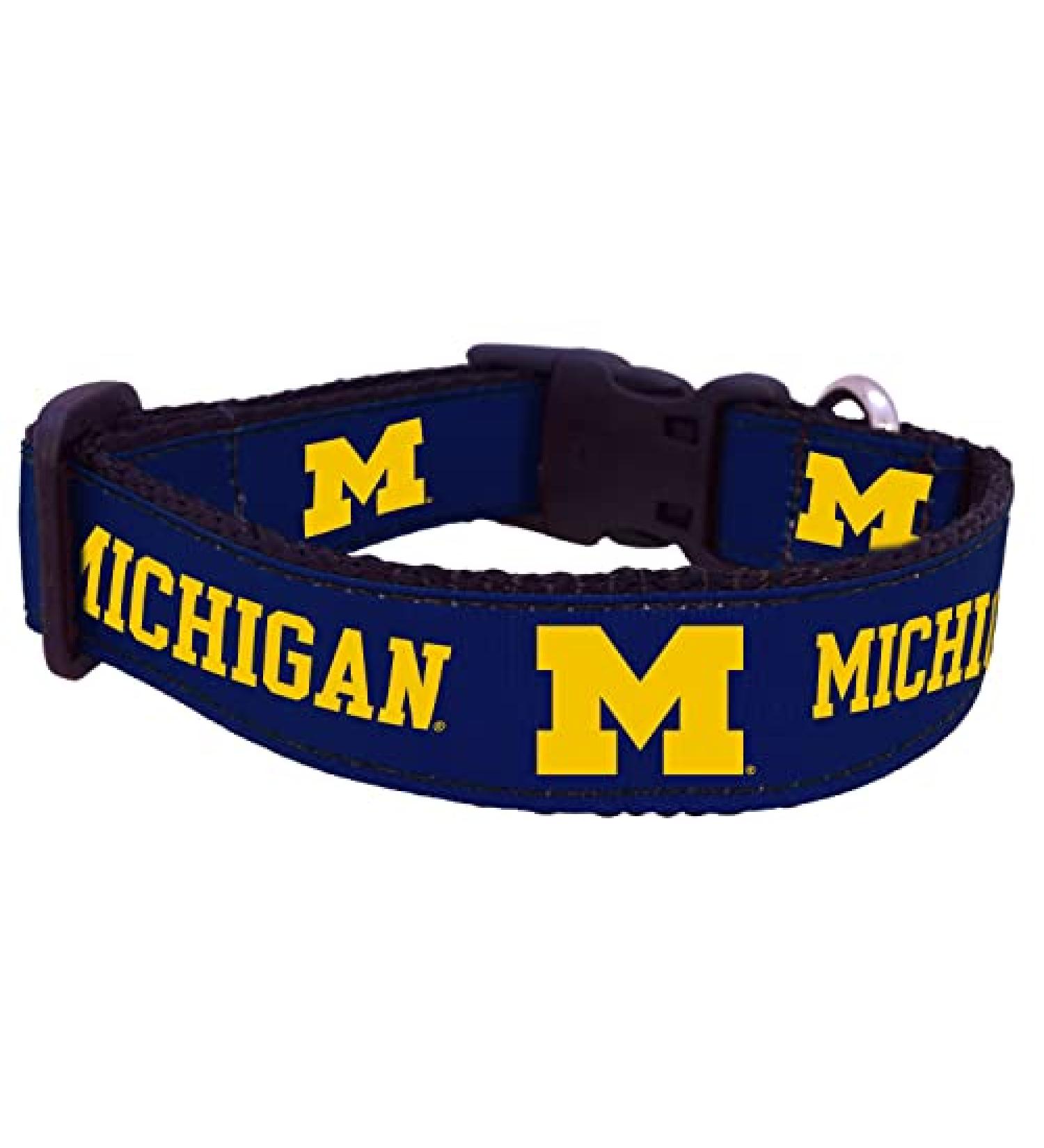 NCAA Michigan Wolverines Collegiate Dog Collar, Medium