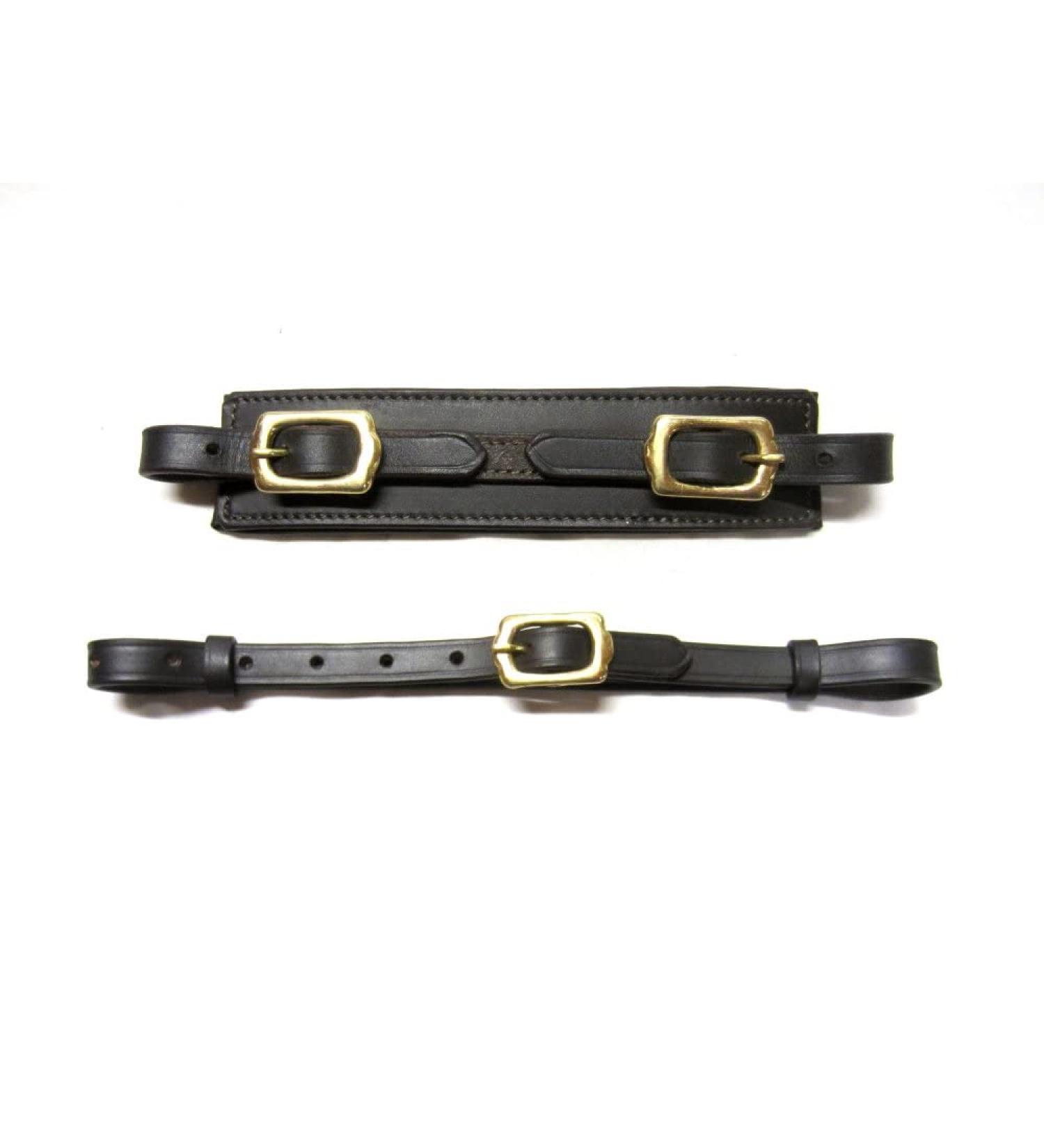 PS Horse Articles Soft Leather Padded Noseband Set - Brown with Gold Fittings for Superior Comfort - Buy Online on SooperMarket.com