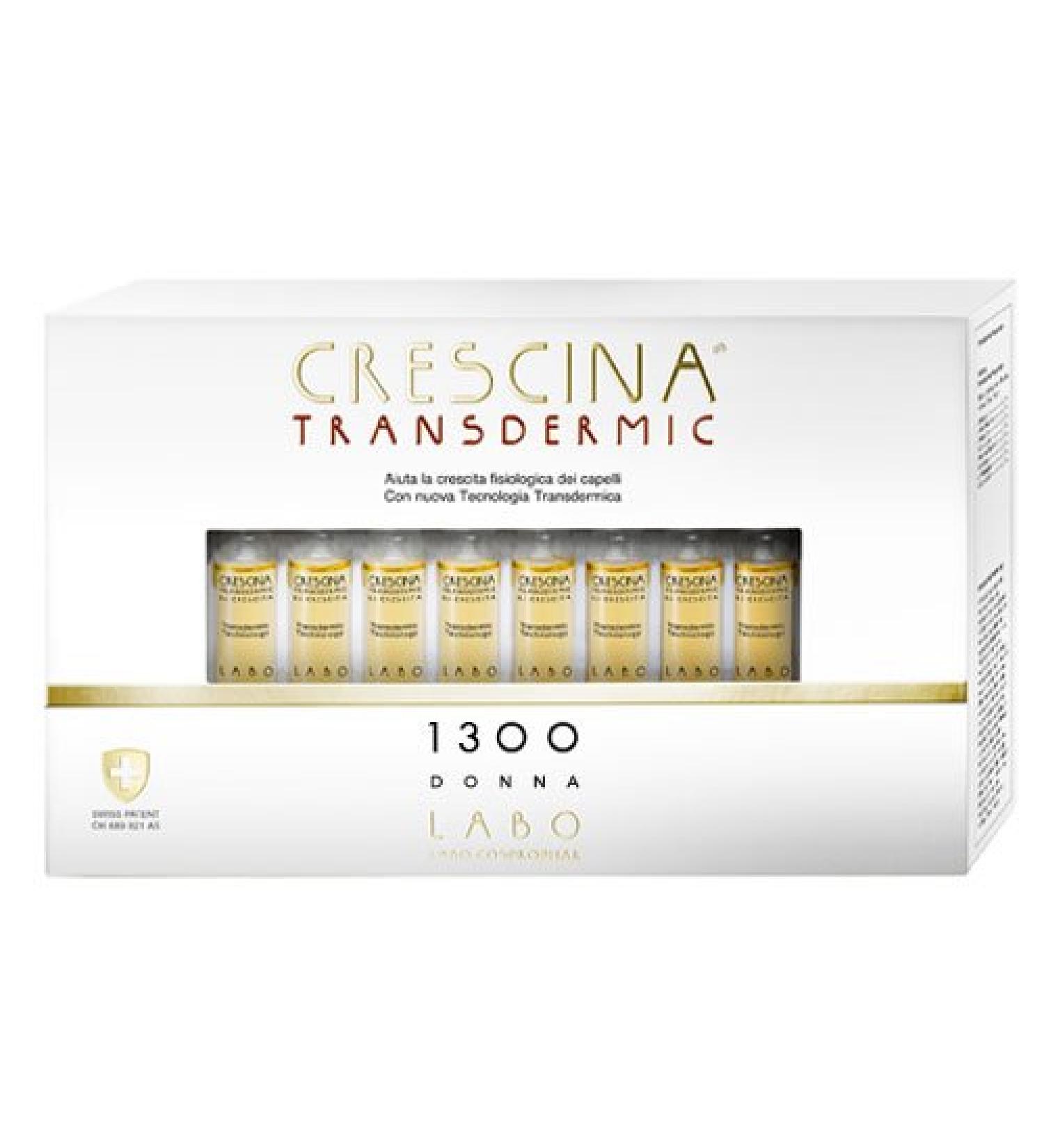 LABO CRESCINA TRANSDERMIC RI-CRESCITA 1300 Hair Protection for Women 40 Vials