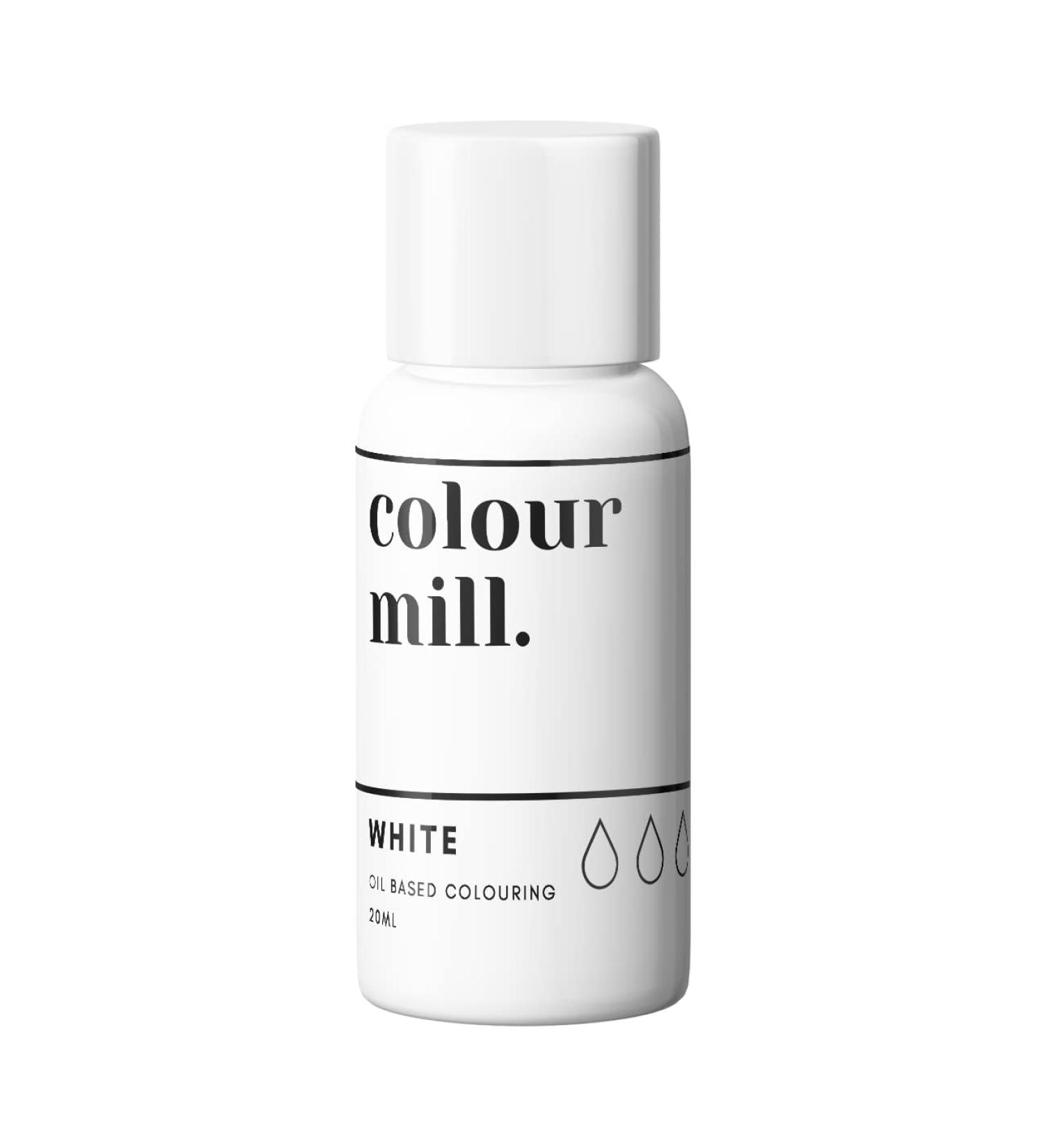COLOUR MILL Oil Based Food Colouring 20ml - White | High-Quality Edible Colorant - Buy Online on SooperMarket.com