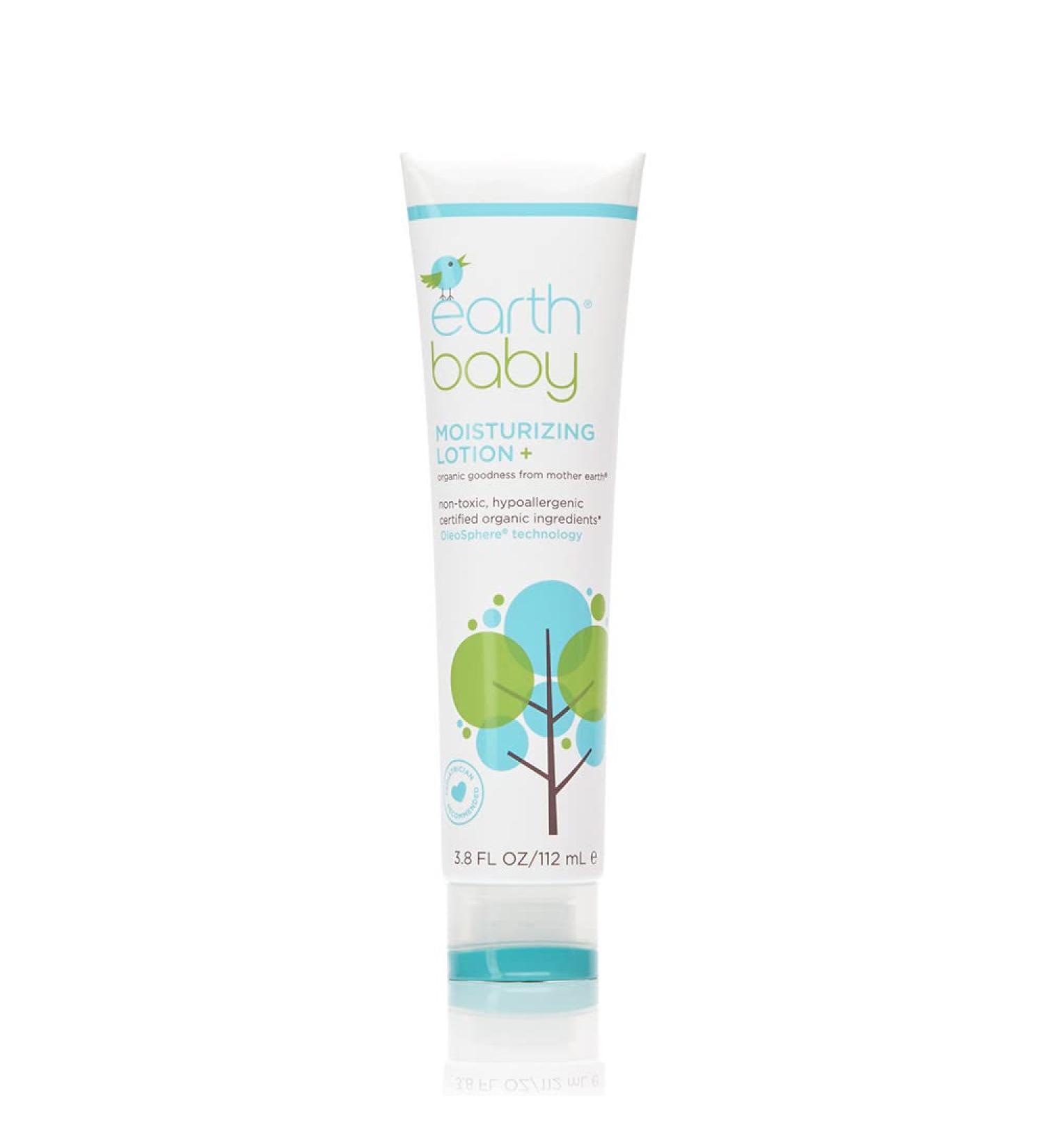 Earth Baby Moisturizing Lotion | Hypoallergenic, Natural & Organic | Sensitive Skin Care for Babies, Toddlers & Kids | 3.8 Fl Oz - Buy Online on SooperMarket.com