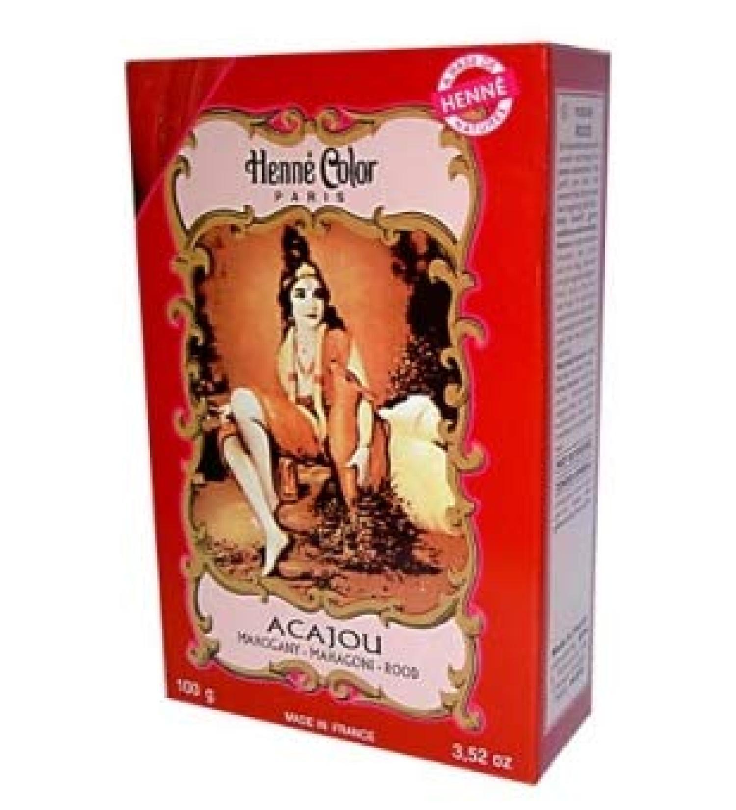 Henna dye powder mahogany acajou 100g from Dragonspice Naturwaren