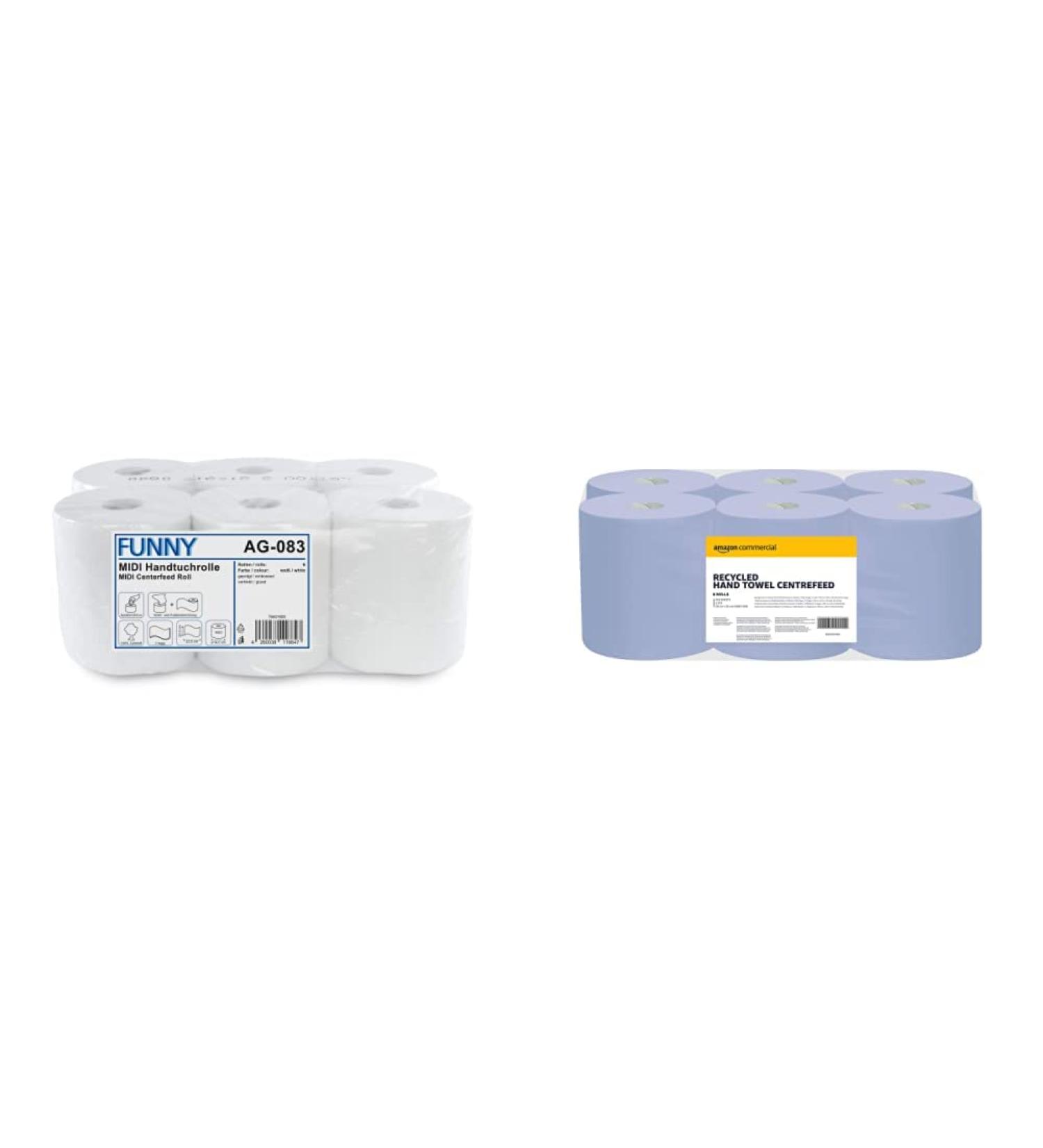 Buy Funny Towel Roller & AmazonCommercial Recycled Blue Paper Towels - 2 Layer 450 Sheets & 2700 Sheets - Perfect for Indoor/Outdoor Use - International Shipping Available - Buy Online on SooperMarket.com