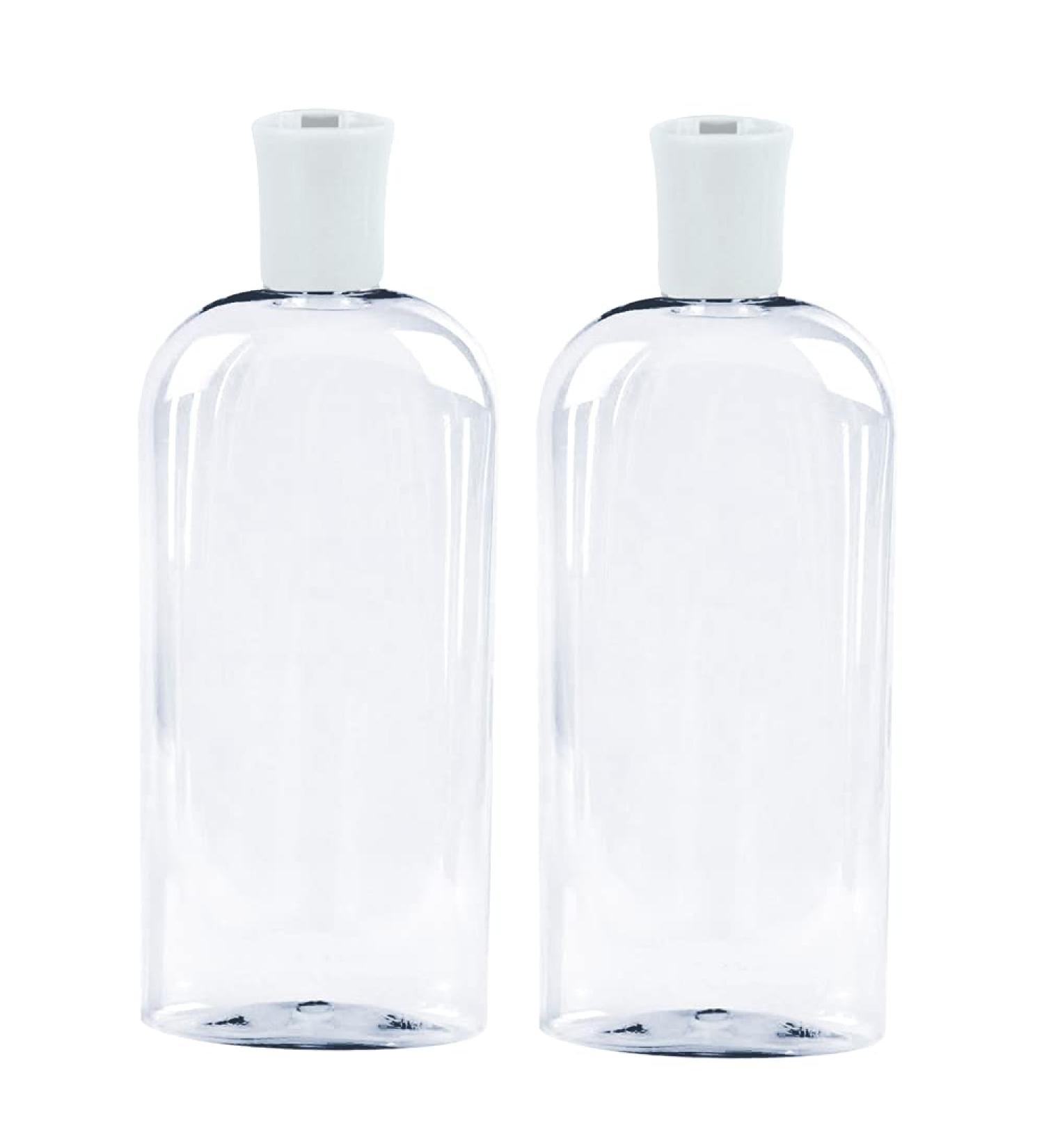 8 oz JND Plastic Squeeze Bottles with Flip Cap - 2 Pack, Leak Proof & Reusable for Travel and Household Use - Ideal for Shampoo, Conditioner, Cleaning Solutions - 473ml - Buy Online on SooperMarket.com