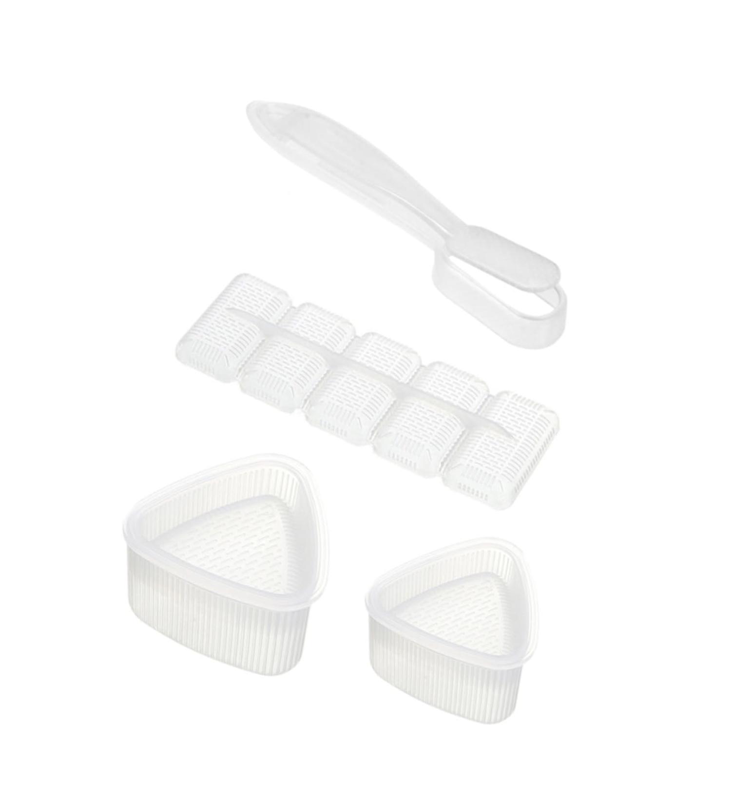ABOOFAN 4pcs Rice Ball Mold Sushi Press Mold DIY Bento Molds Rice Ball Maker Suite Child Triangle White Pp - Buy Online on SooperMarket.com