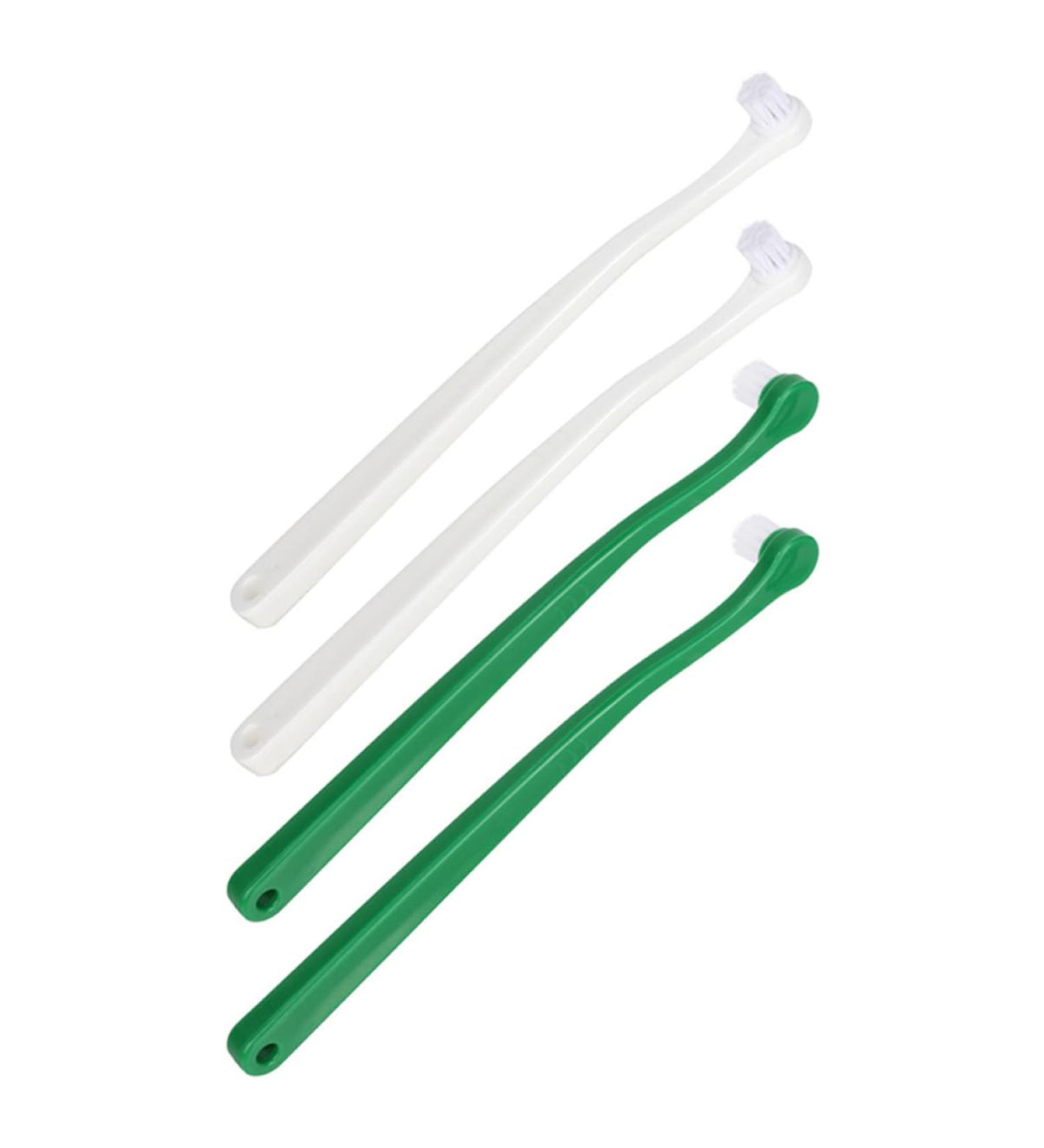 BELLIFFY 4pcs Pet Toothbrush Cat Care Toothbrush Manual Dog Toothbrush Toothpaste Plastic - Buy Online on SooperMarket.com