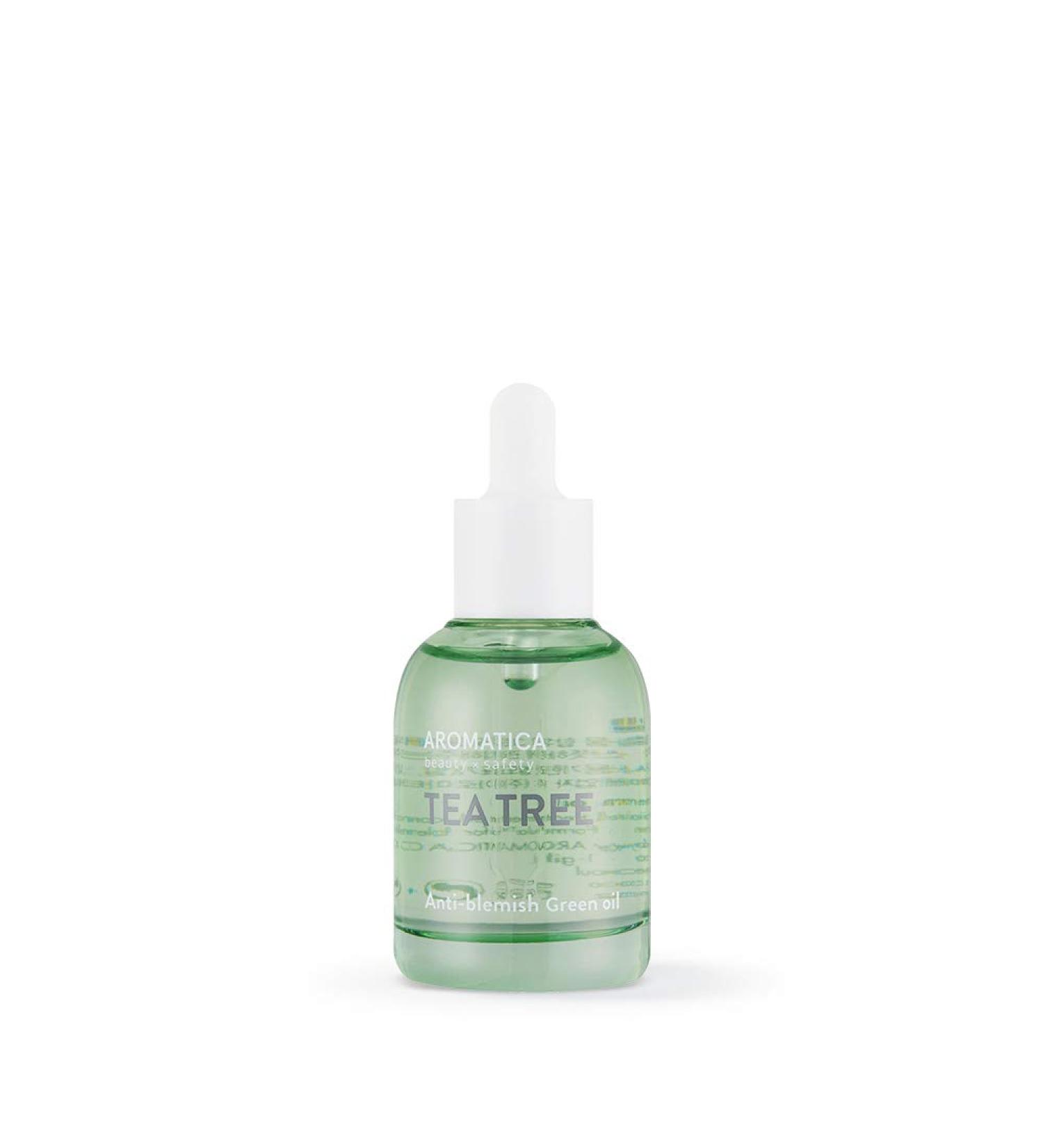 AROMATICA Tea Tree Green Oil 1.01oz / 30ml Vegan | Suitable for Oily Acne-Prone Skin