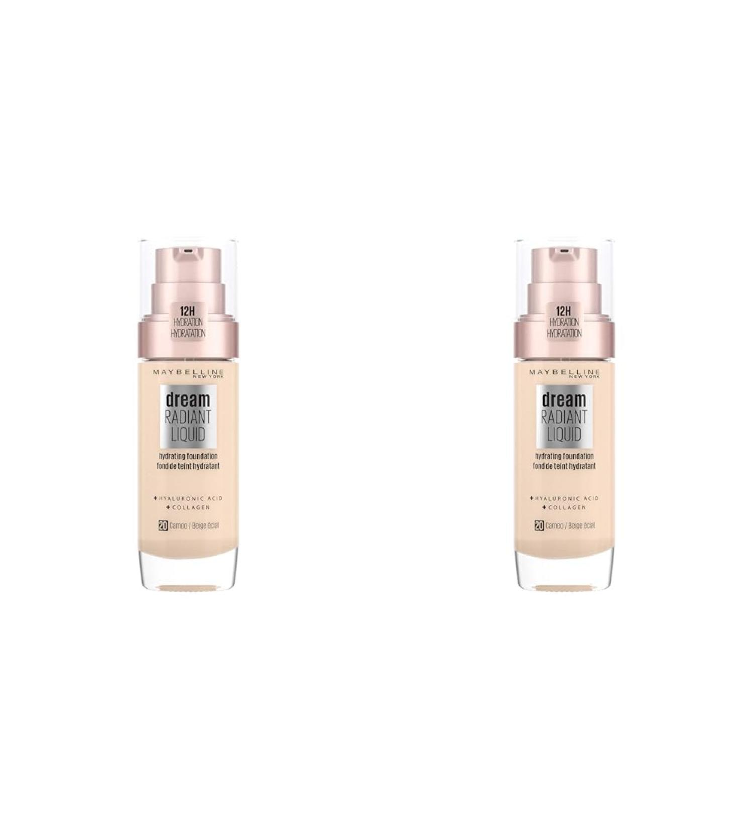 Maybelline Dream Radiant Liquid Make-up No. 20 Cameo 30ml - Buy 2 Pack | International Shipping Available - Buy Online on SooperMarket.com