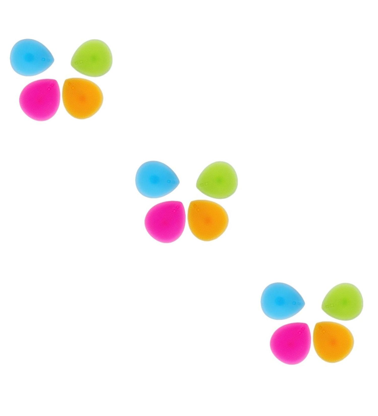 FRCOLOR Silicone Cleaning Pad Suction Cup Face Brush Face Scrub Silicone Face Sponge Face Washer Face Massage Brush with Suction Cup Cleaning Brush Pack of 12 mediumx3pcs - Buy Online on SooperMarket.com