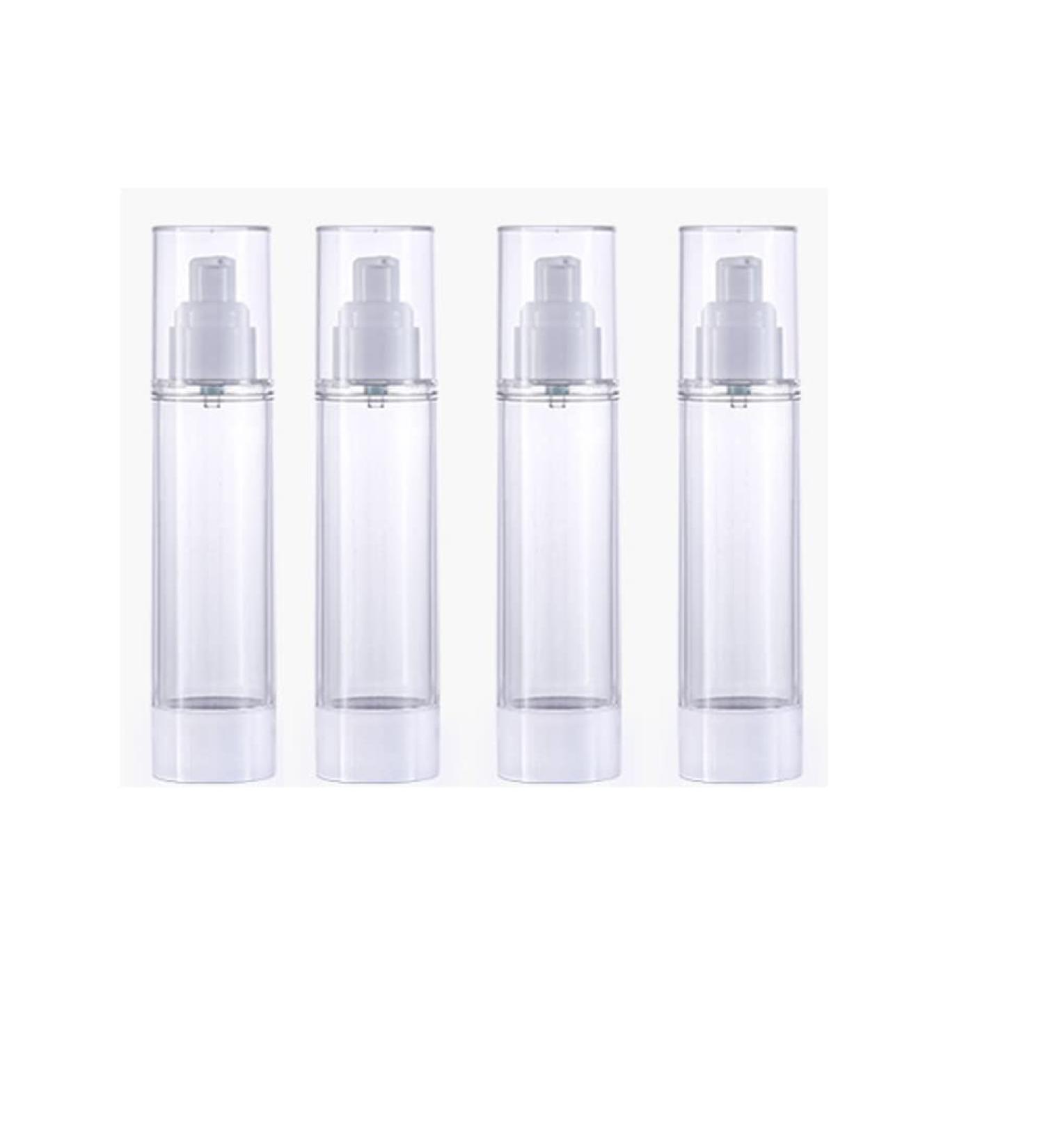 Lepore 4 Pcs 30ml 50ml Plastic Airless Pump Bottle Empty Travel Pump Bottles Container Dispenser for Lotion Foundation Cosmetic Shampoo Make-up Liquids Sample - Buy Online on SooperMarket.com