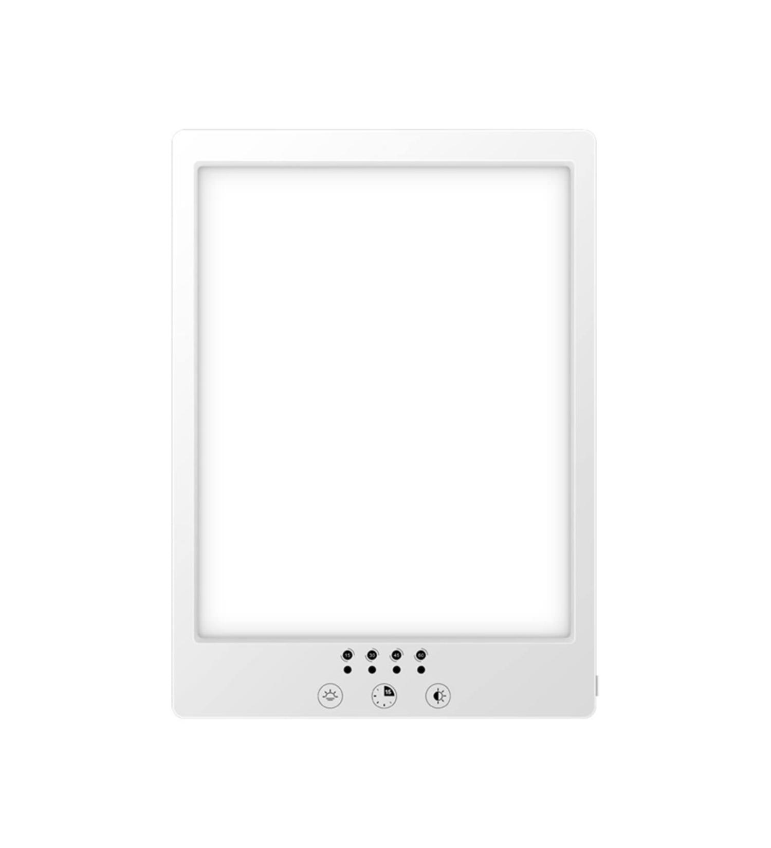 Light Therapy Lamp 10000 Lux UV-Free LED White Warm Light with Adjustable Brightness 4 Timer and 360 Rotatable Stand White - Buy Online on SooperMarket.com