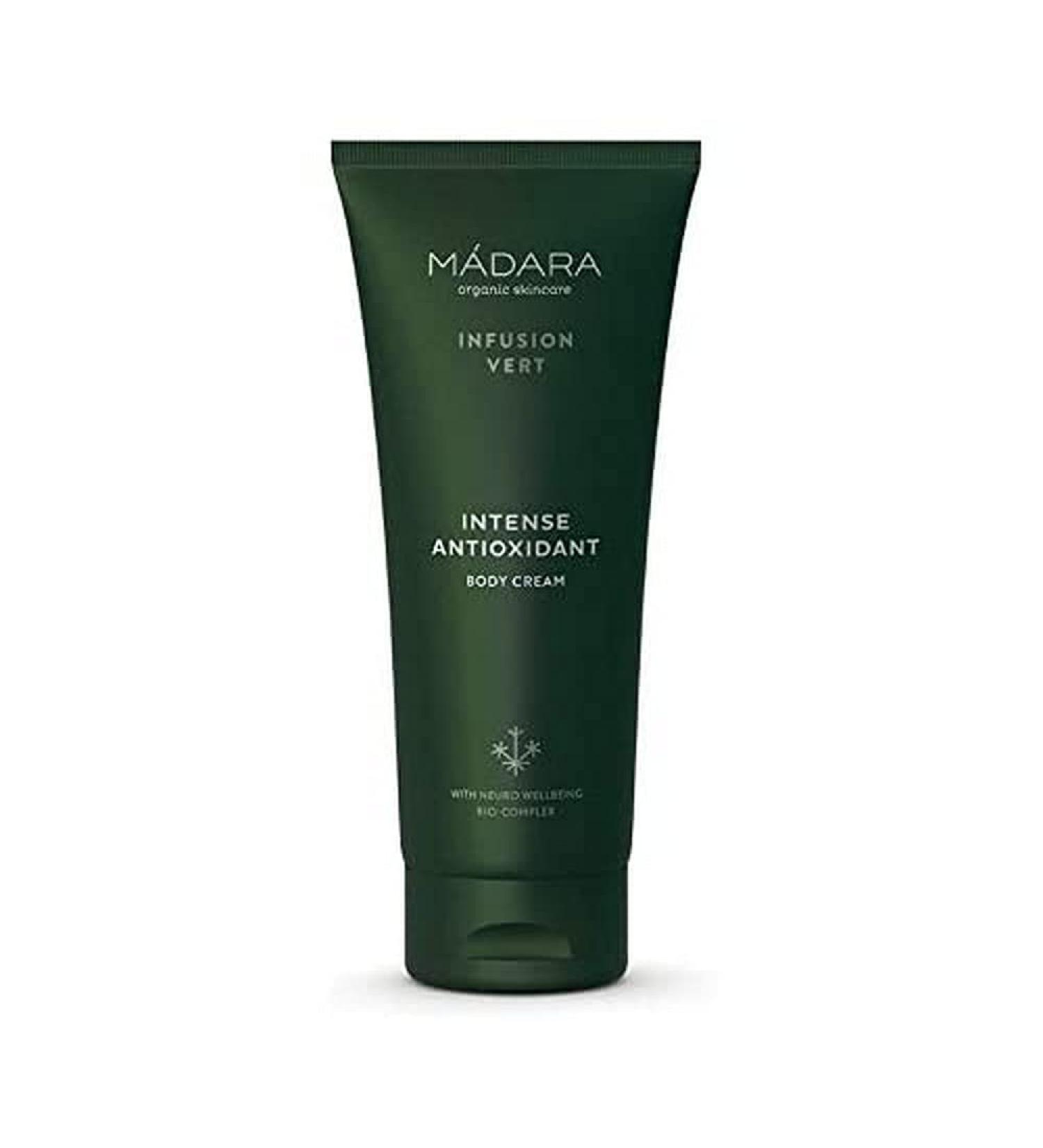 M dara Organic Skincare |Crema corporal antioxidant Infusion Vert - 200ml Rica Nutritiva Hidratante Deja la Piel Suave y Tersa vegana