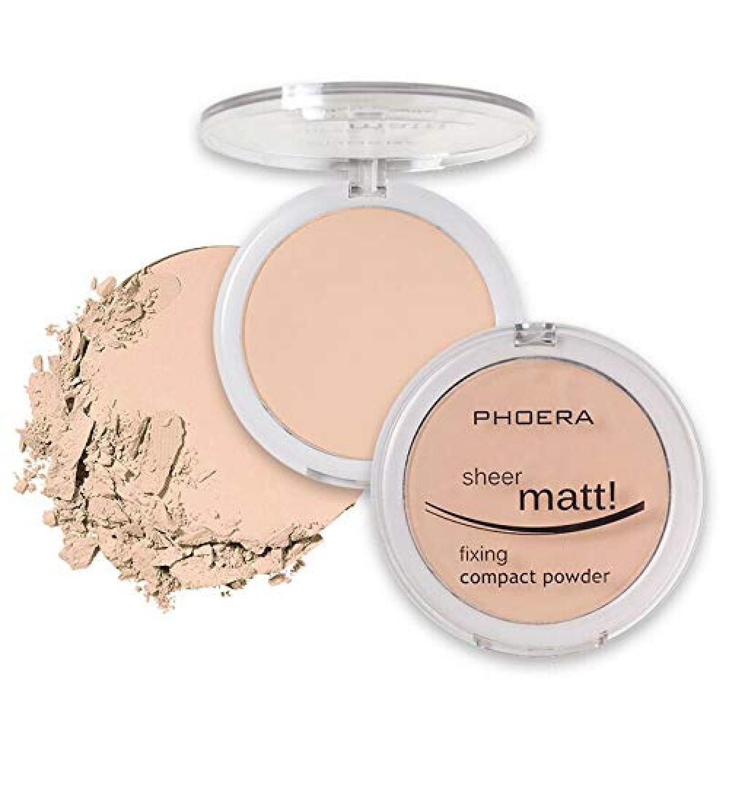 AQUAPURITY PHOERA Sheer Matte Fixing Powder Makeup Base Fixer | Long-Lasting Foundation Setting Powder (202 Natural Beige) - Vitamin E Infused for Skin Beauty - Buy Online on SooperMarket.com