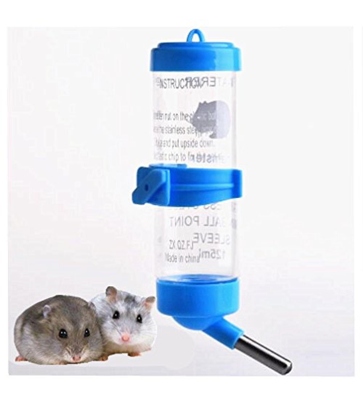 Hypeety 125ML Hamster Cage Water Bottle Feeder Bowl 1Pcs - Random Color | Ideal for Parrots, Mice, Rats, Gerbils - Buy Online on SooperMarket.com