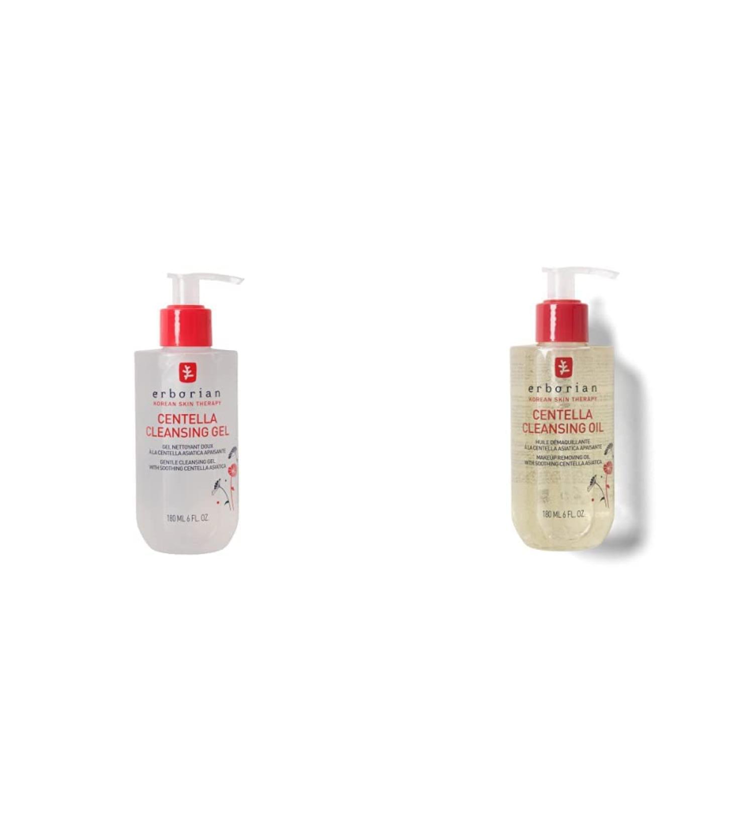 Erborian Centella Cleansing Gel & Oil - 180ml Korean Face Cleanser for All Skin Types with Centella Asiatica - Buy Online on SooperMarket.com