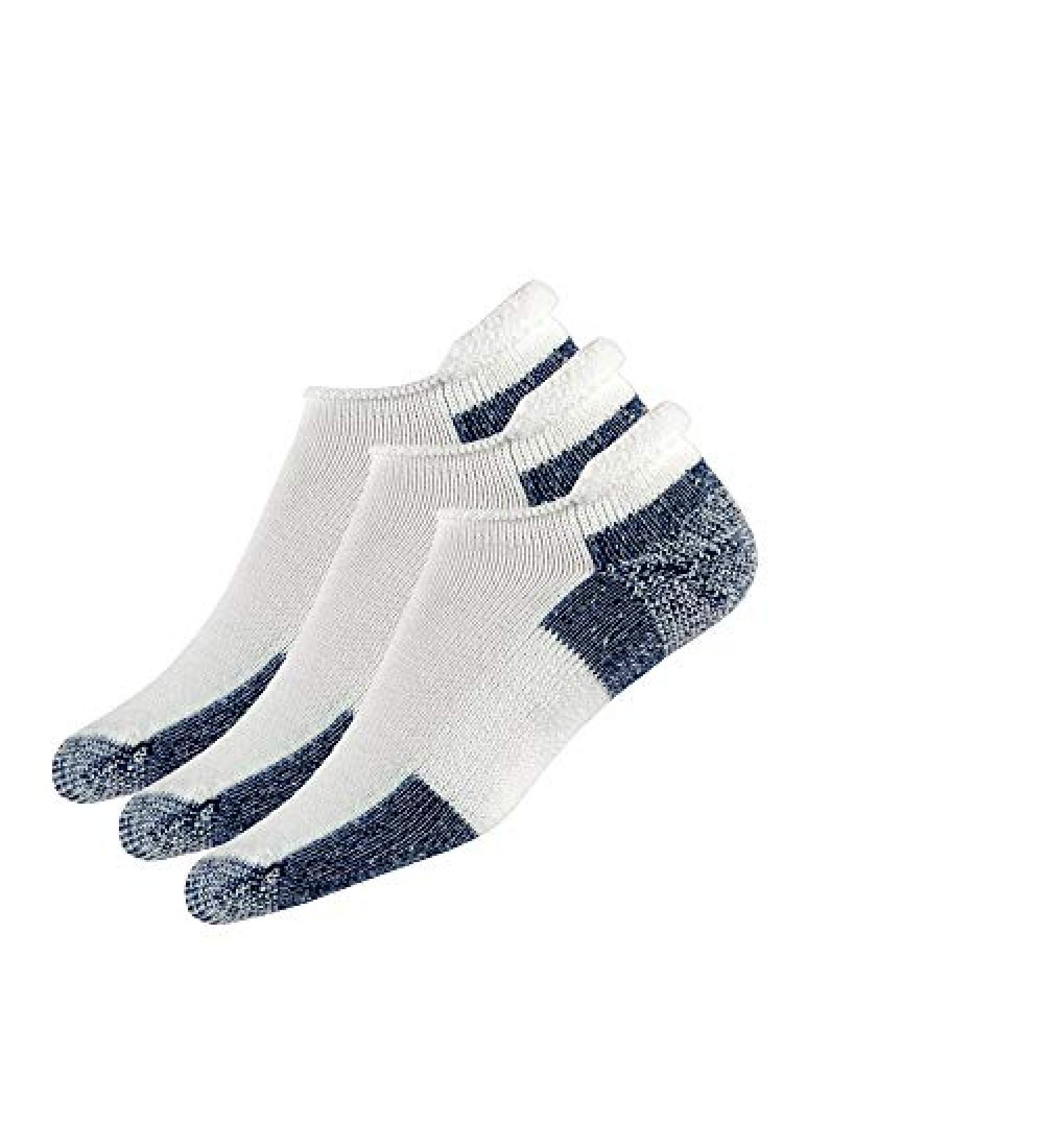 Thorlos J Max Cushion Running Rolltop Socks - White/Navy (3 Pairs) | Size Large - Buy Online on SooperMarket.com