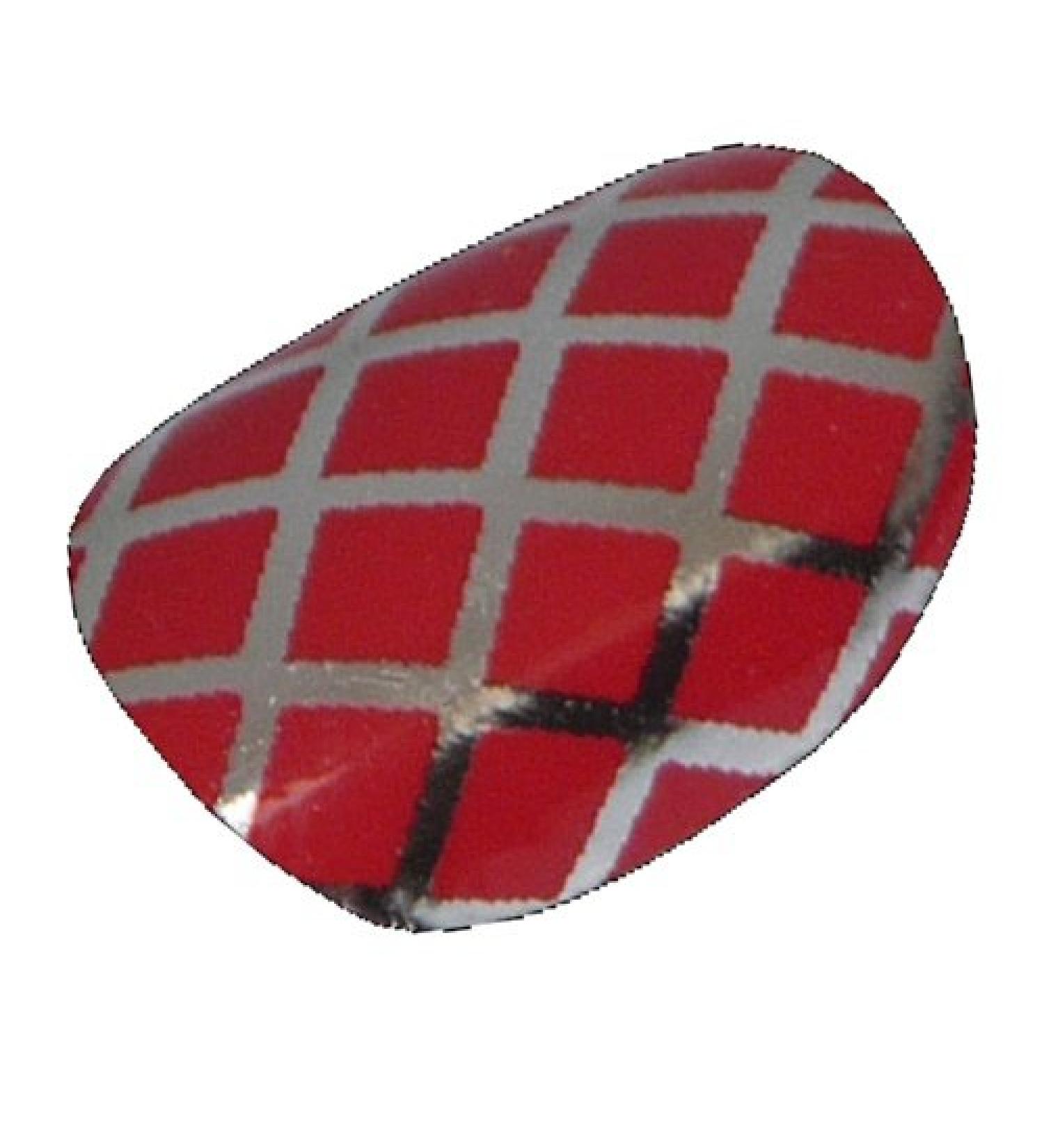 Chix Nails Nail Wraps Red Silver Fishnet Fishnet Fingers Toes Vinyl Foils