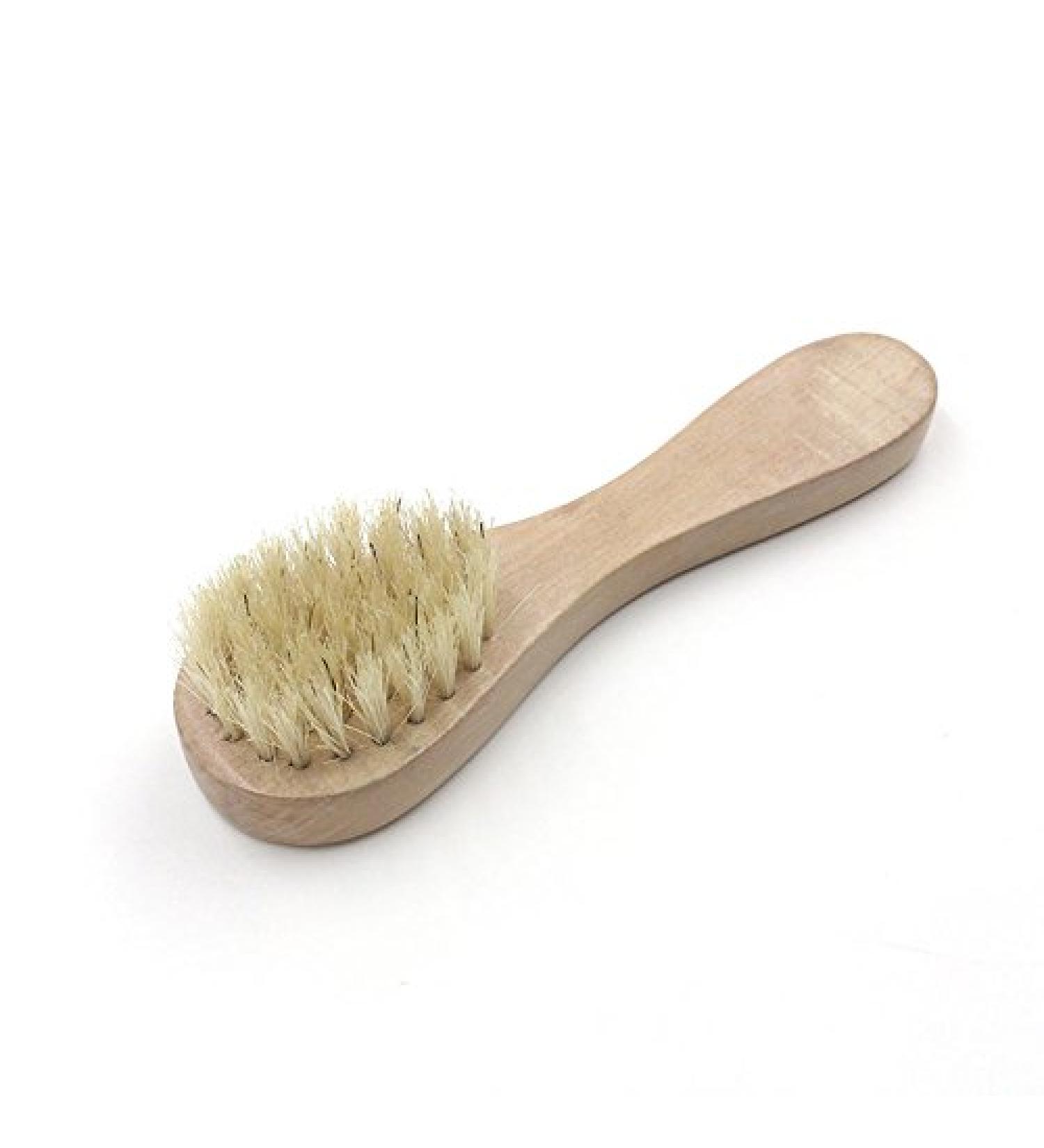 Hiibaby 1PC Facial Cleaning Exfoliate Brush Facial Skin Care Tool Pore Cleaner Brush with High Grade wood Holder and Soft Bristle 100% Natural Bristles - Buy Online on SooperMarket.com