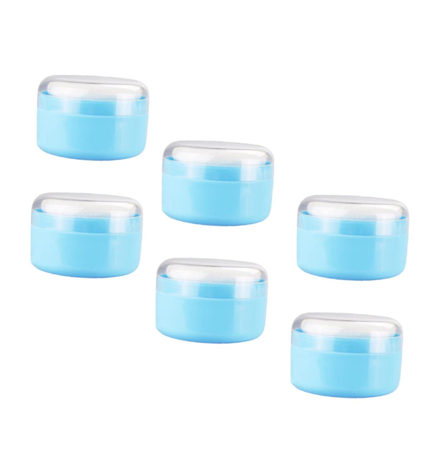 Beavorty 6pcs Kids Travel Set with Makeup Containers and Portable Powder Sieve - Blue - Buy Online on SooperMarket.com