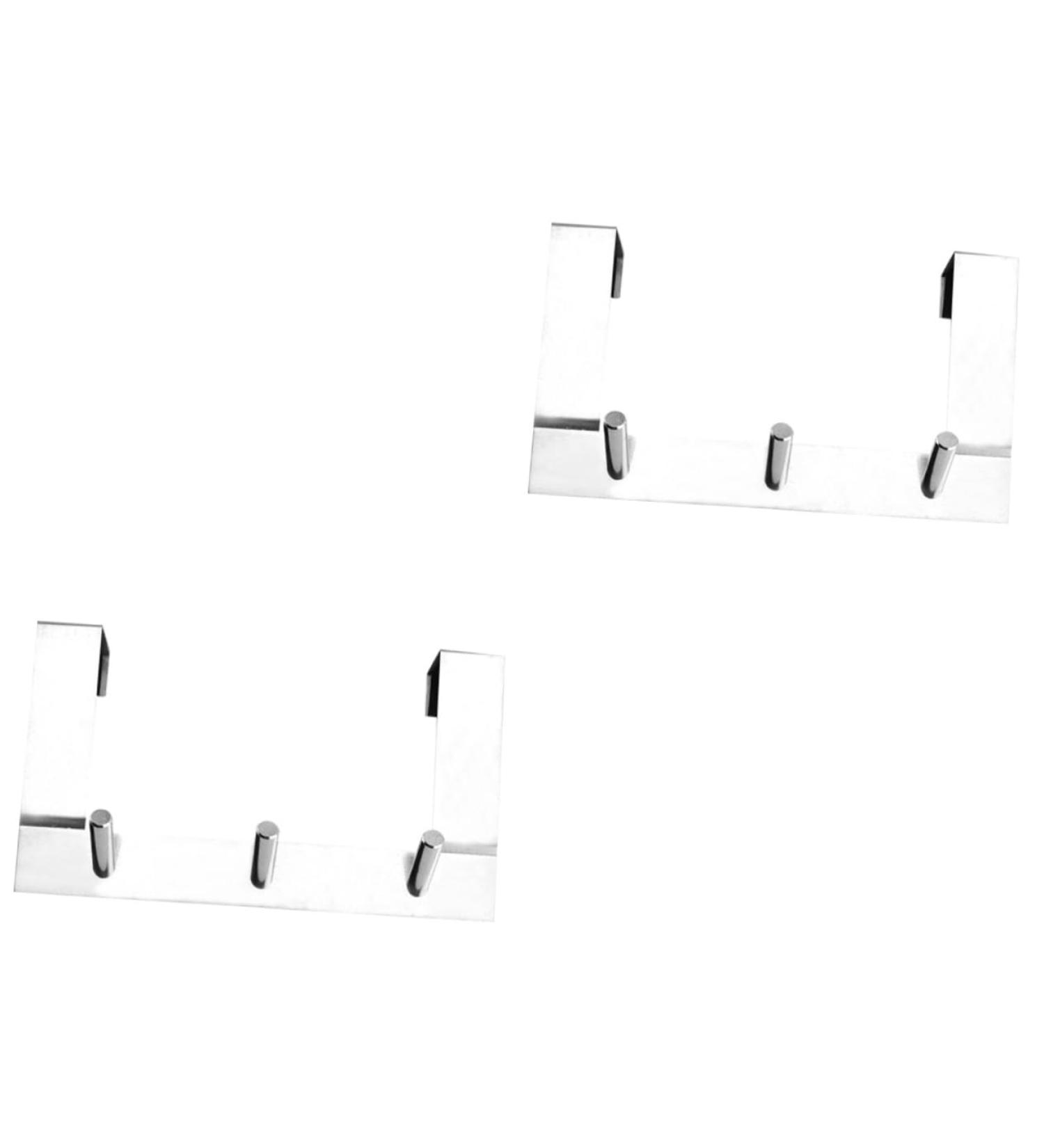 Cabilock 2pcs Over Door Towel Rack Metal Cloth Hooks Over The Door Hook Coat Hook Clothes Hook On The Door 21.3*12.4cmx2pcs As Shownx2pcs - Buy Online on SooperMarket.com