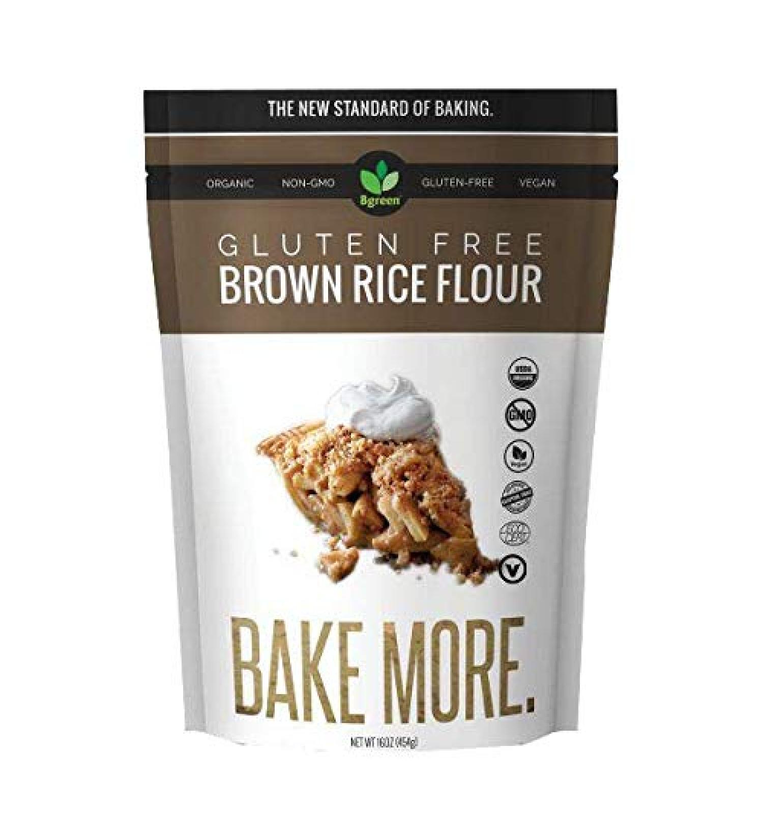Big Green Organic Food Gluten-Free Brown Rice Flour - Kosher, Artisan Baking (1) - Buy Online on SooperMarket.com