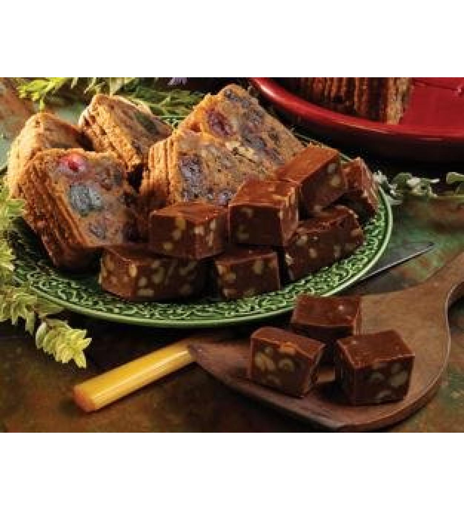 Gethsemani Farms Kentucky Bourbon Fruit Cake & 1 Lb Chocolate Bourbon Fudge