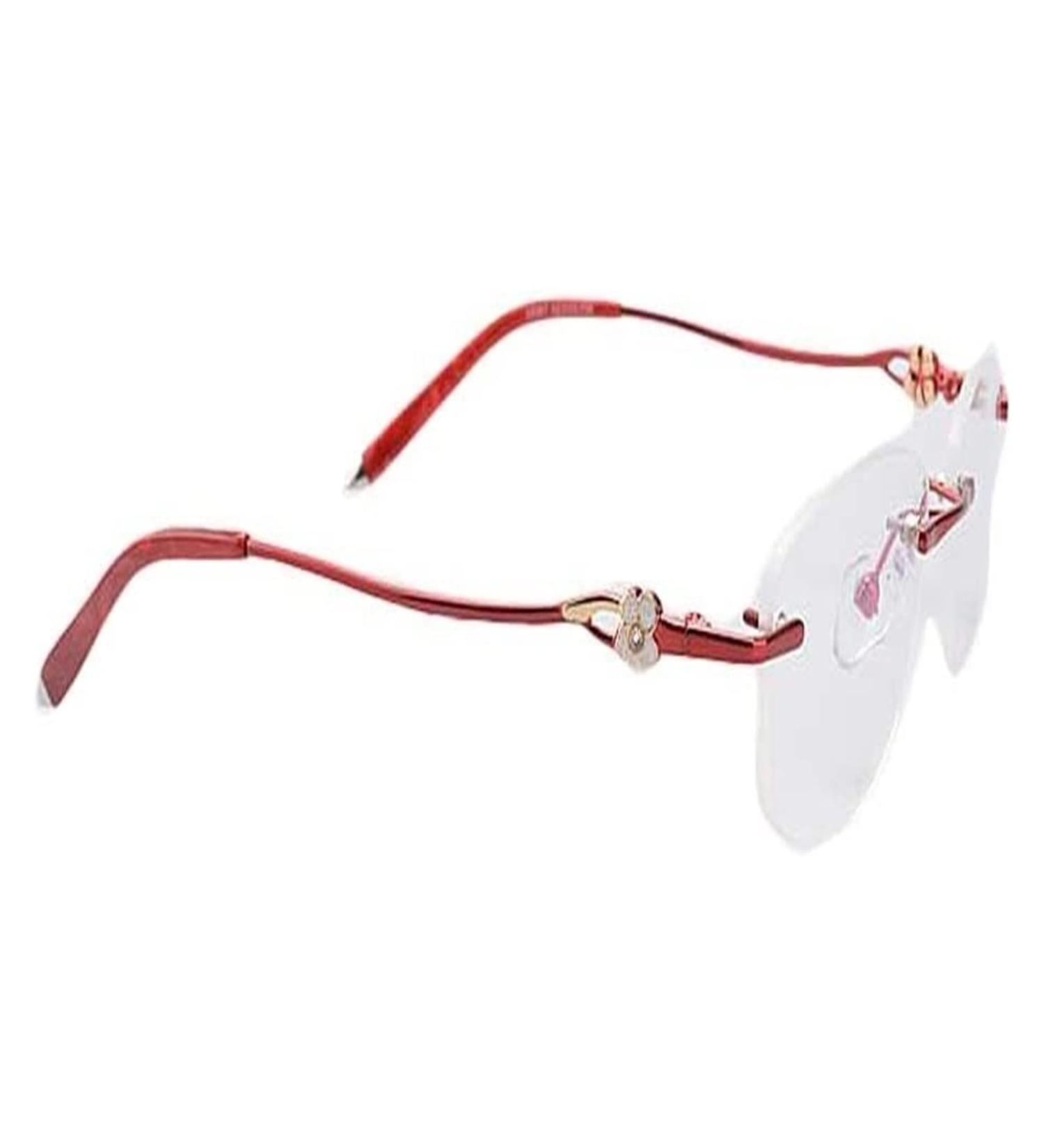 Ranara Glasses End Spikes Replacement - Metal Carved Flower Glasses Legs & Accessories - Red Replacement Arms for Borderless 1-Hole Glasses - Buy Online on SooperMarket.com