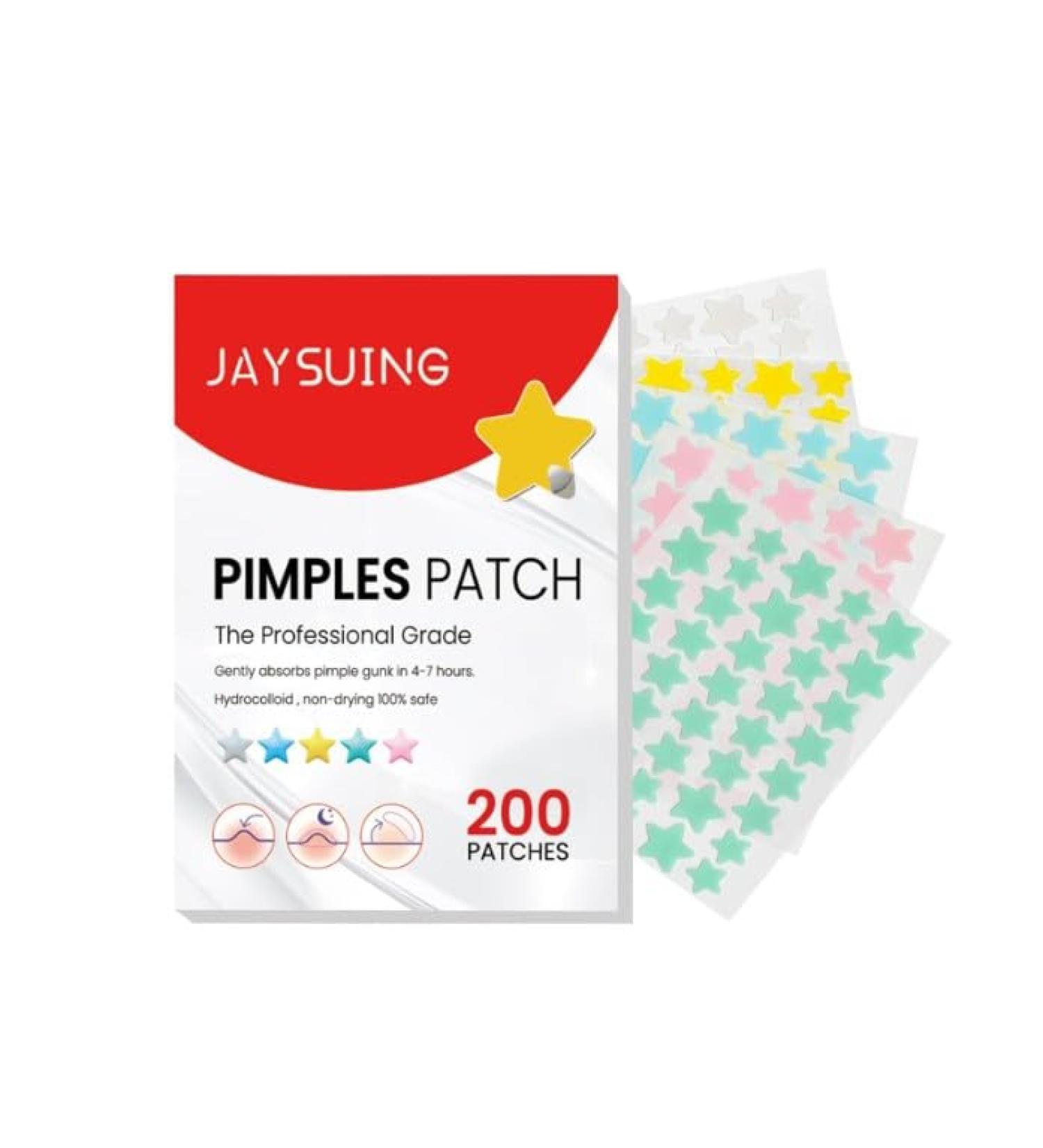 200 Star Shaped Pimple Patches - Hydrocolloid Acne Spot Cover Stickers for Effective Skin Care | International Shipping Available - Buy Online on SooperMarket.com