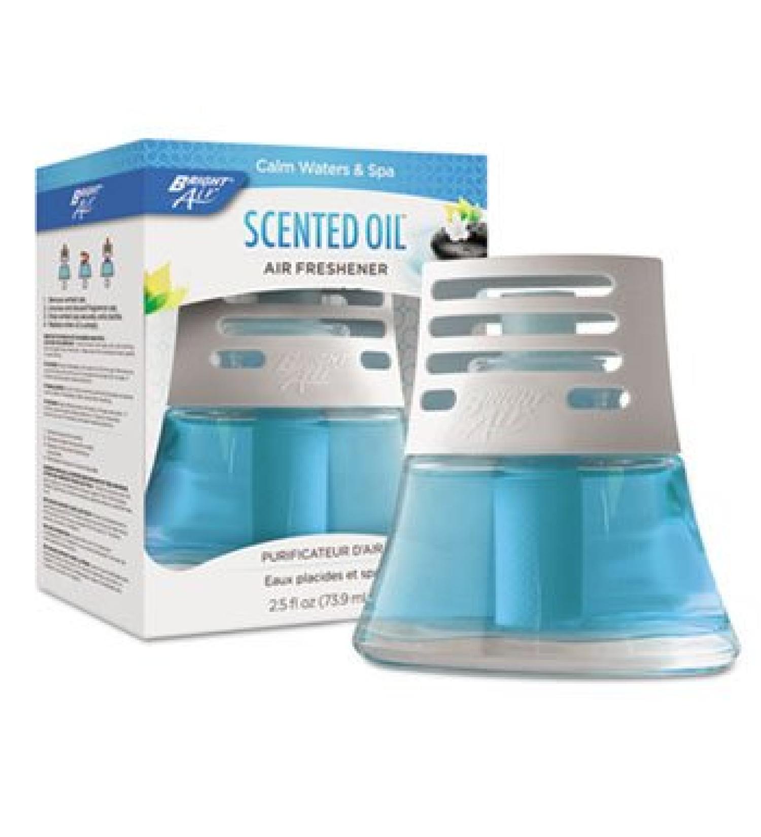 BRIGHT Air 900115EA Scented Oil Air Freshener Calm Waters and Spa Blue 2.5oz
