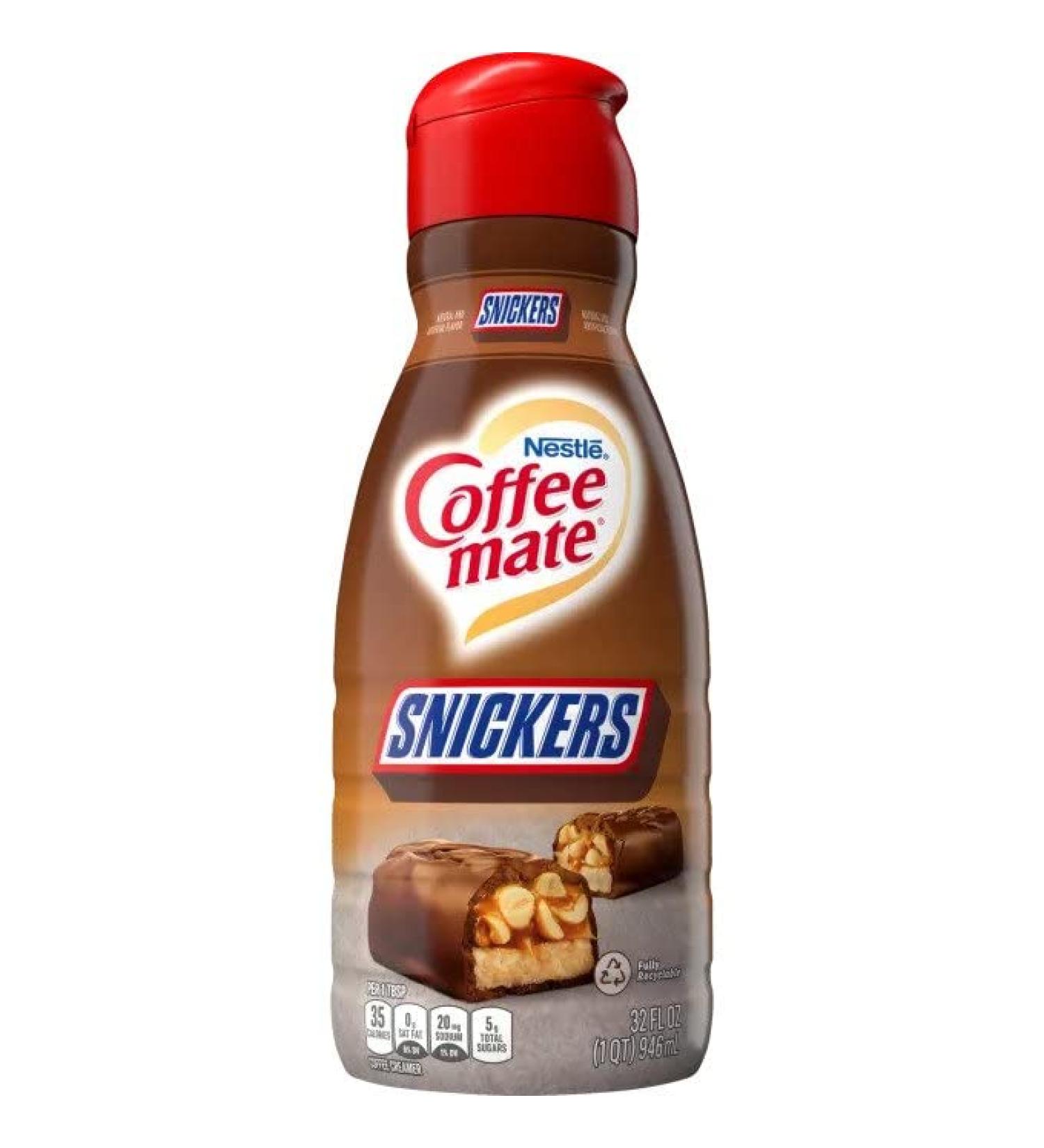 Coffee mate Snickers Liquid Coffee Creamer 32 fl oz (946ml) - Buy Online on SooperMarket.com