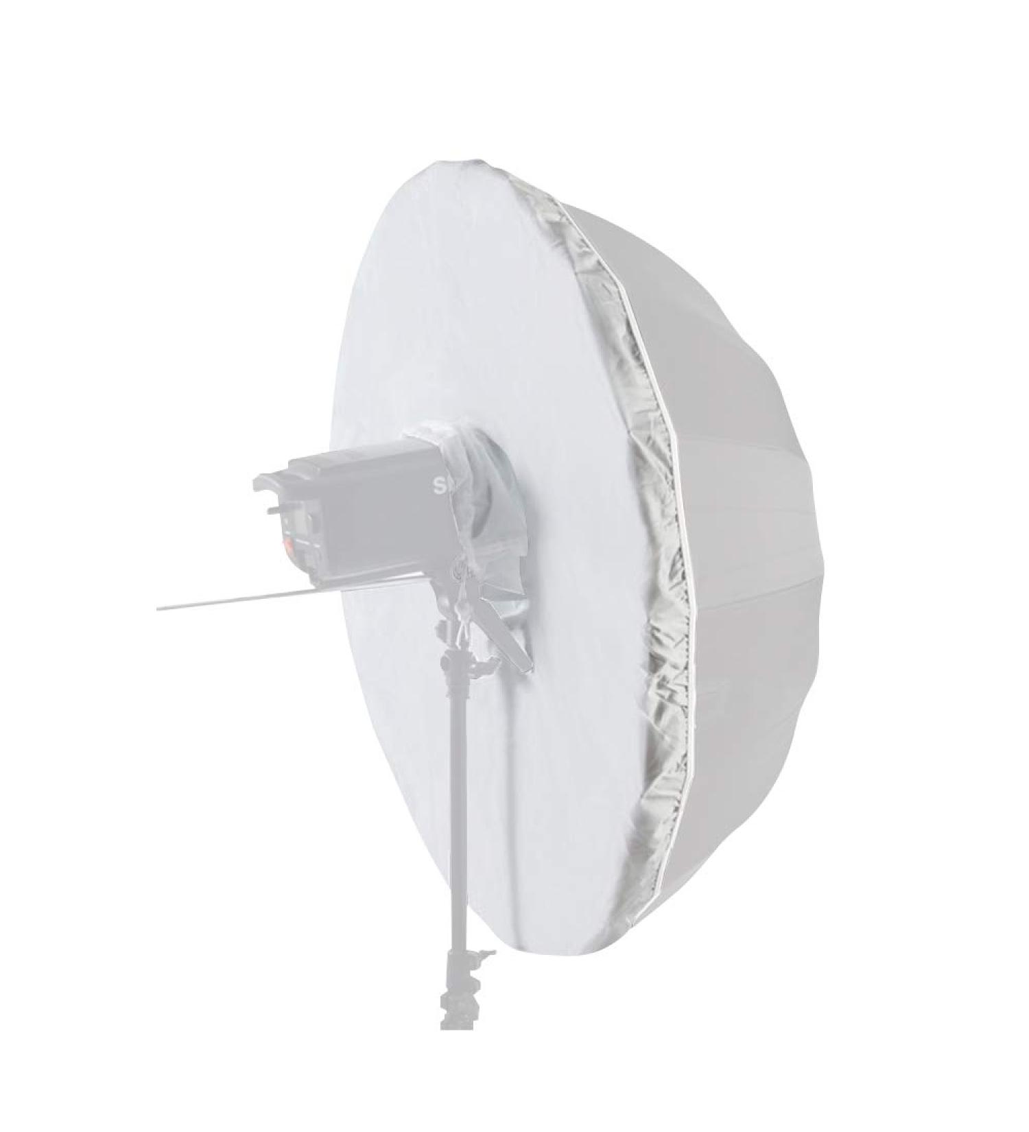HappyGo 60 Inch Parabolic Umbrella Front Diffuser Cover - Black/Silver Reflective Lighting Umbrella Soft Light Cloth - Buy Online on SooperMarket.com