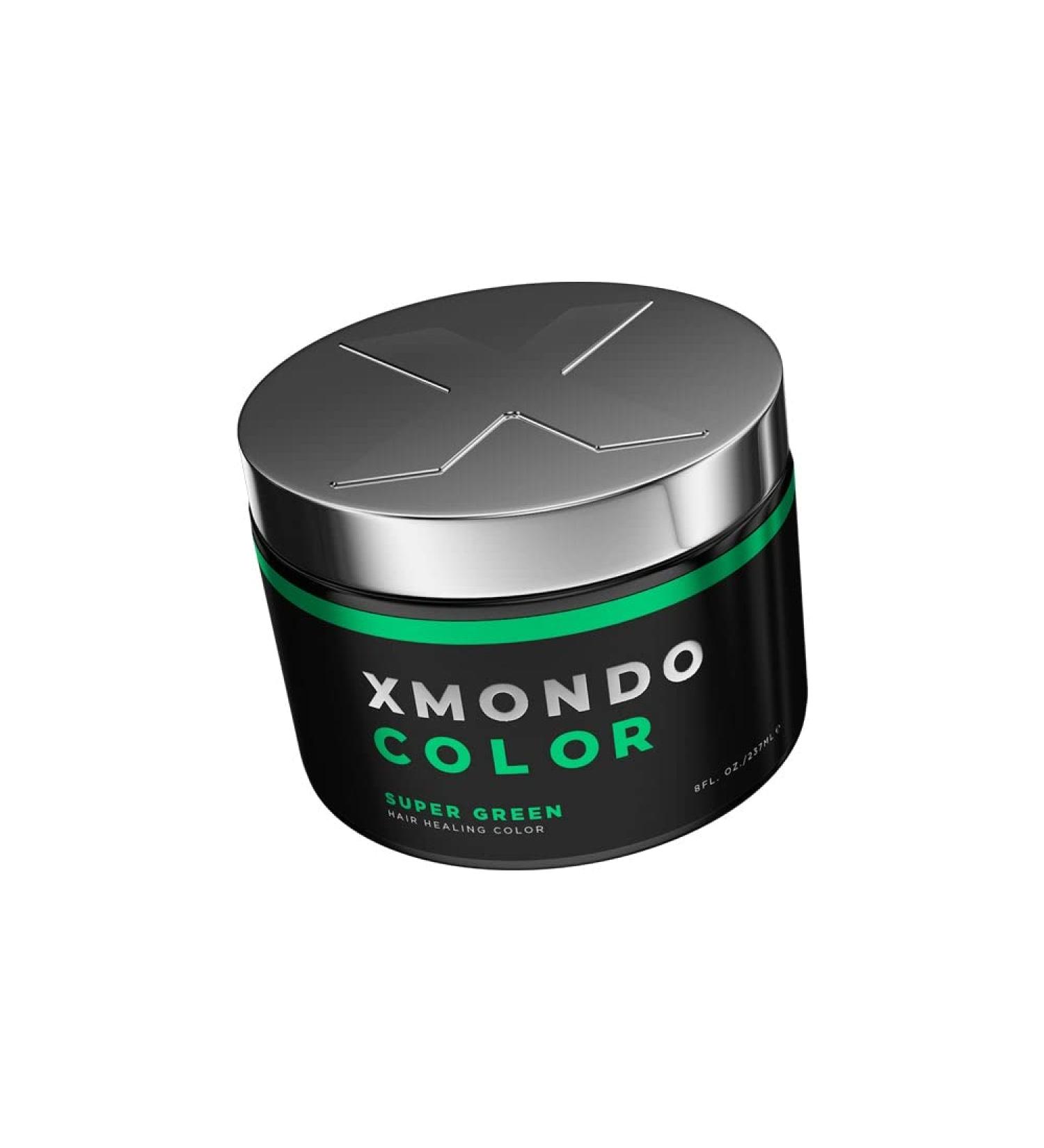 XMONDO Color Super Green Hair Healing Semi Permanent Color - 8 Fl Oz Vegan Formula with Hyaluronic Acid & Bond Building Technology - Buy Online on SooperMarket.com