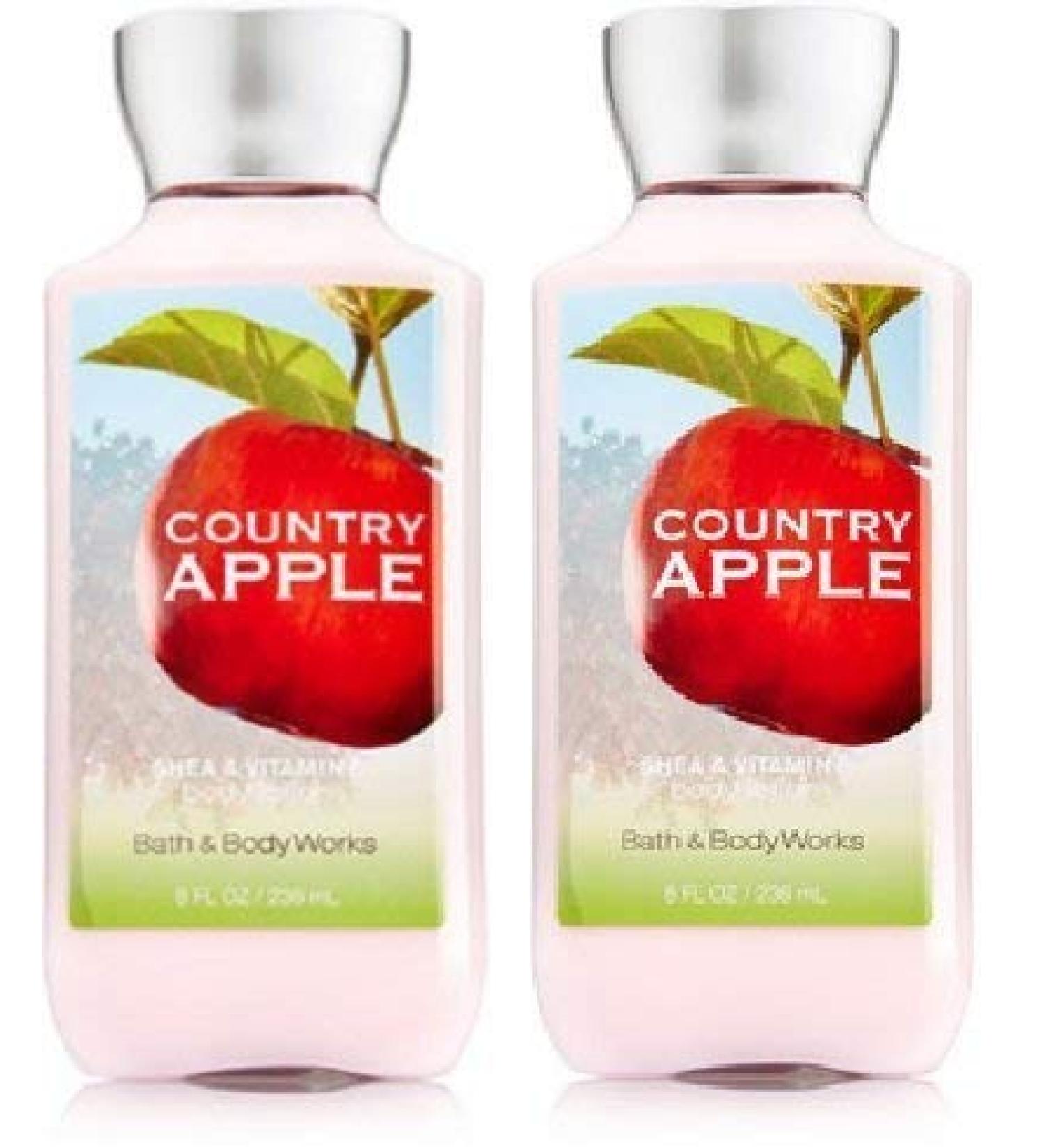 Bath and Body Works (2) Country Apple Body Lotions-8 oz. Bottles