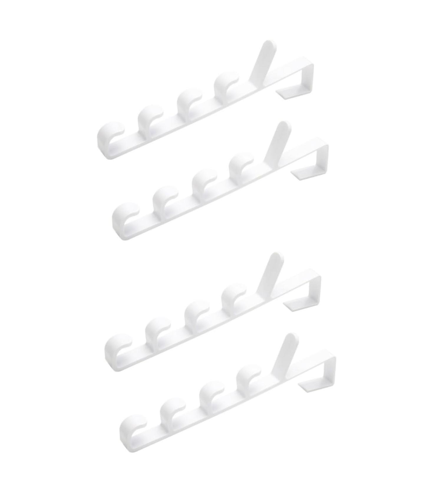 Hemoton 4 pcs Coat Over Hanger Holders Door Plastic Multifunctional Hanging Towel Portable White Hooks Hat 2pcsx2pcs Whitex2pcs - Buy Online on SooperMarket.com