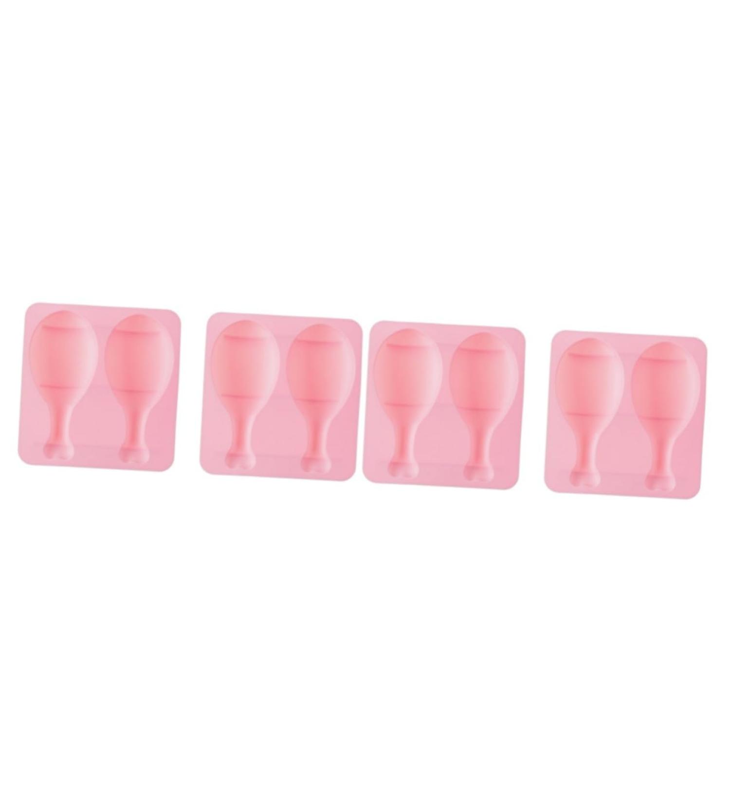 HOMSFOU 4 Pcs Silicone Molds Fondant Molds De para Gelatinas Silicone Cake Mold Silicone Baking Mold DIY Baking Molds Complementary Food Drumstick Pinkx2pcs 15.8*14.9 CMx2pcs - Buy Online on SooperMarket.com