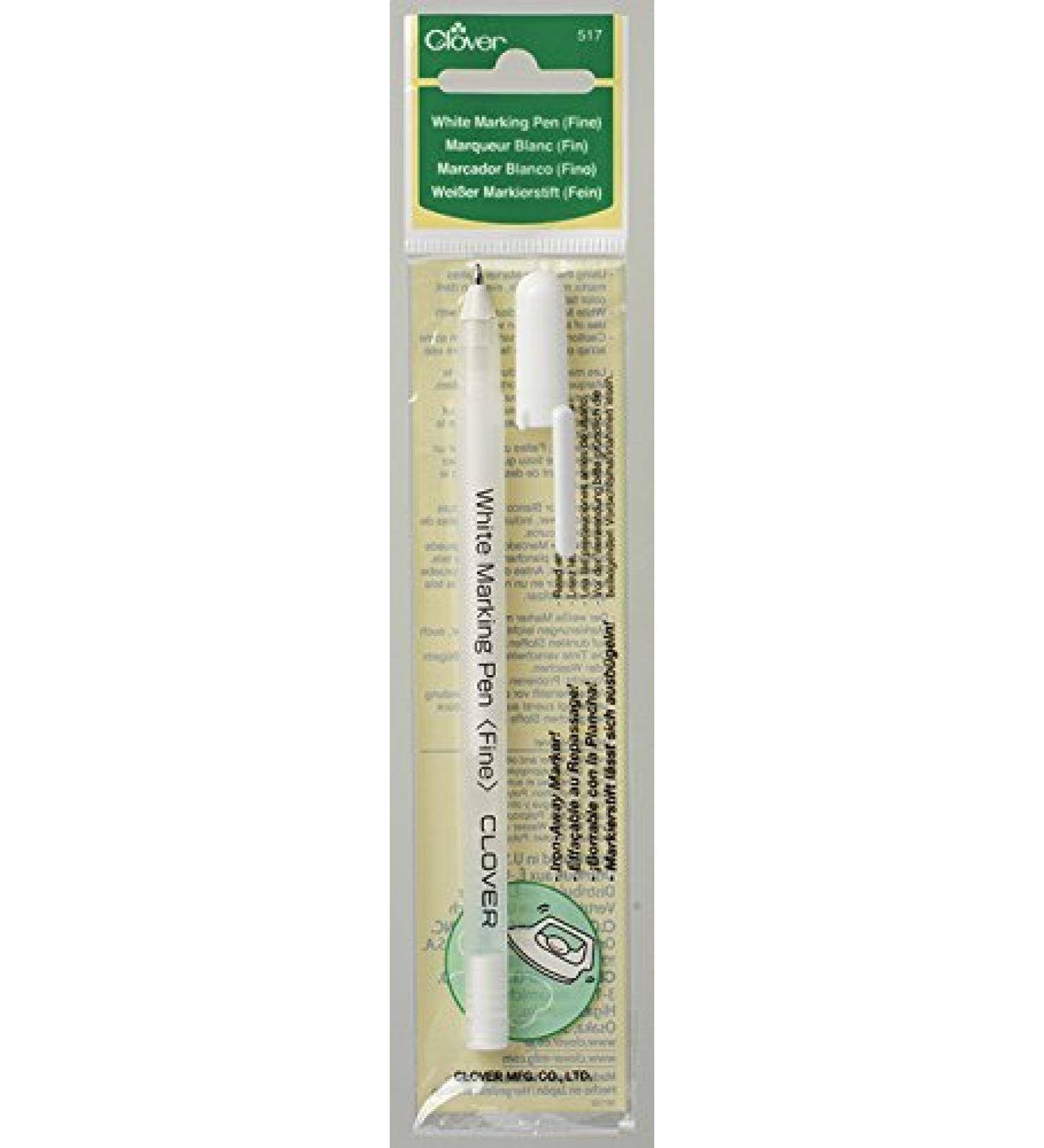 Clover White Marking Fine Pen (517) - Precision Drawing Tool for Sewing and Crafting - Buy Online on SooperMarket.com