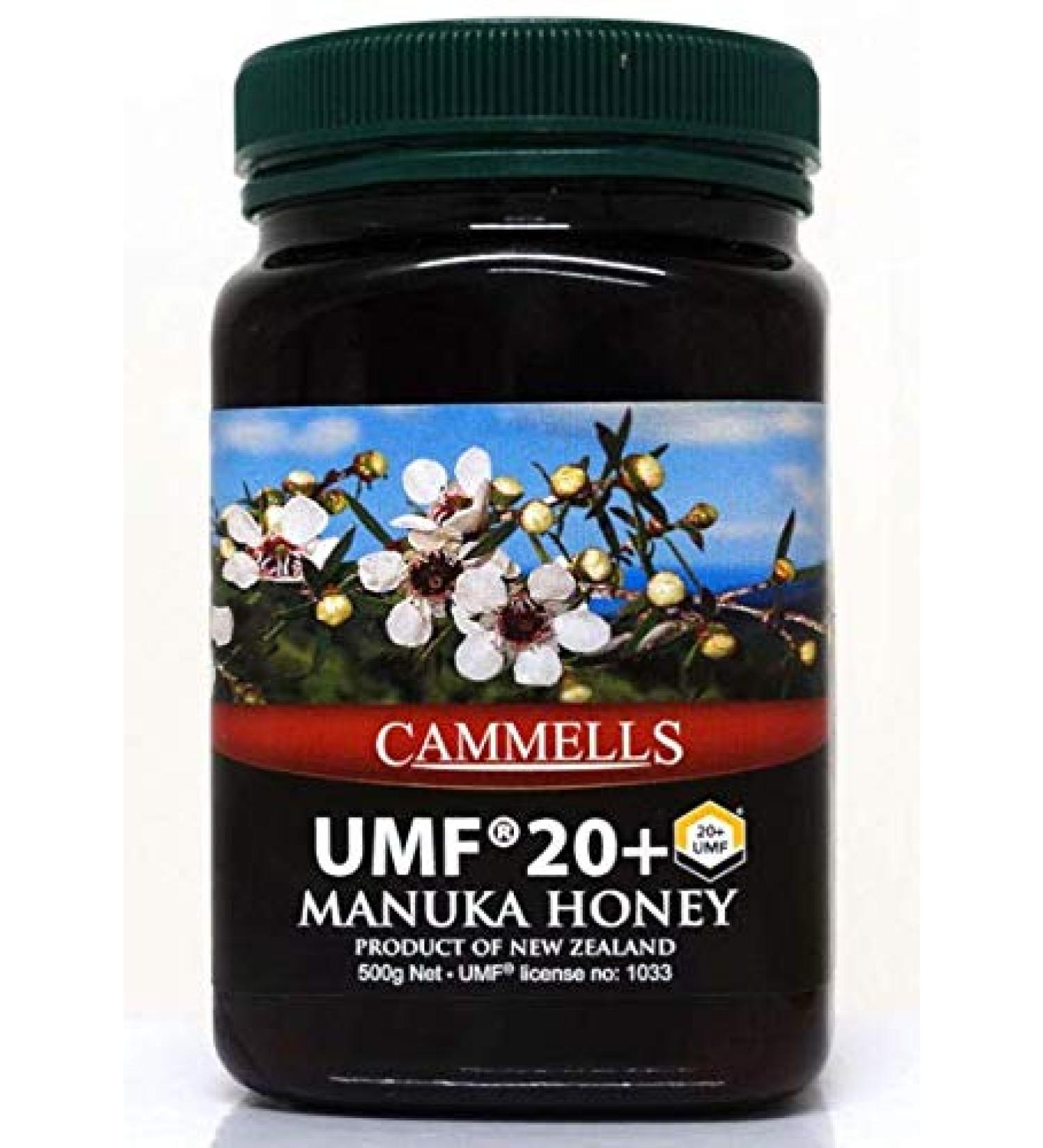 CAMMELLS Raw Manuka Honey UMF 20+ (Ultra Premium) 500gr (1.1lb) product of New Zealand UMF license # 1033 - Buy Online on SooperMarket.com