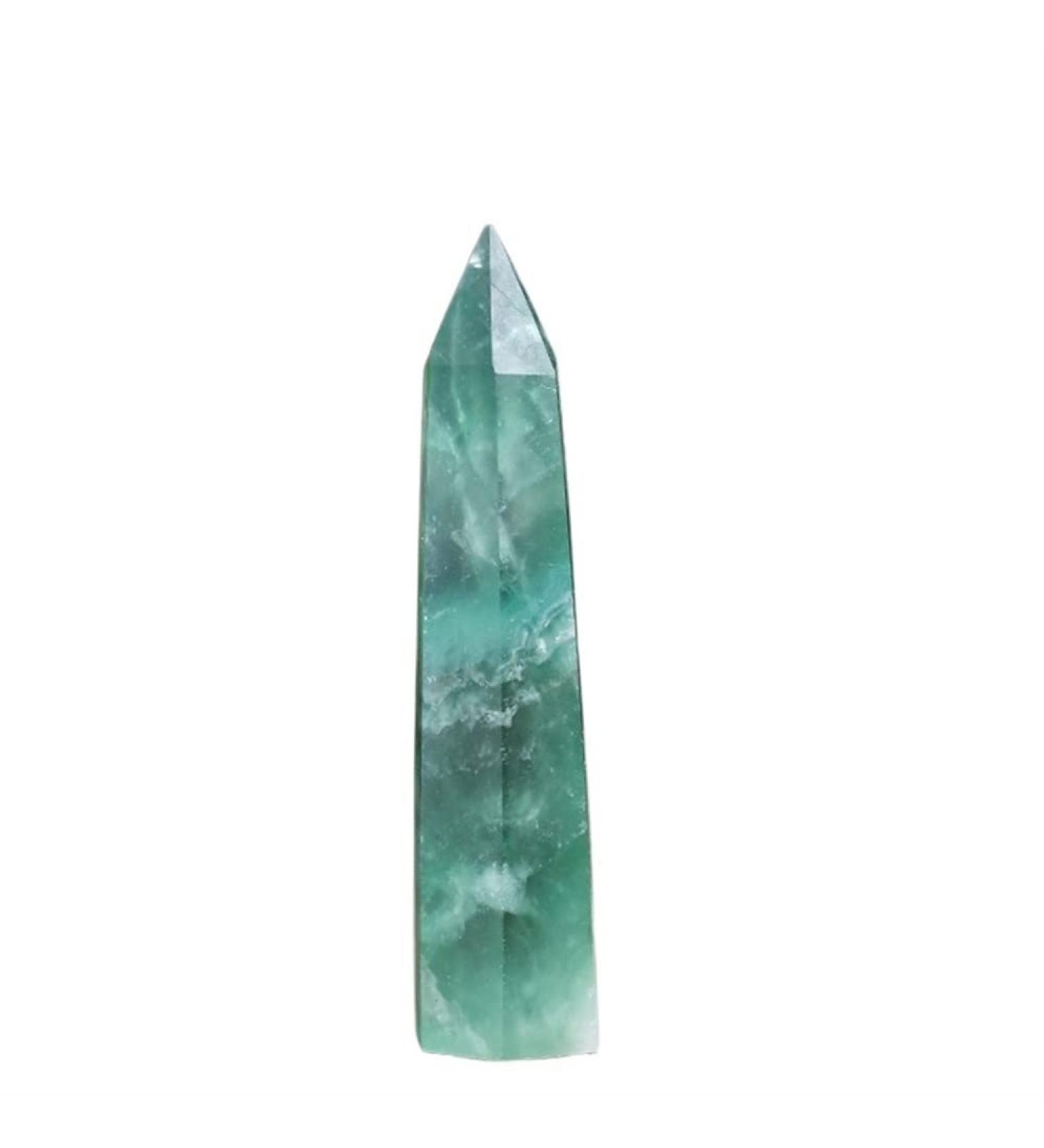 Meditation Gift 1PCS Natural Blue Stone Column Crystal Column Energy six Prism Spirit Meditation Green (Color : 8-9cm) - Buy Online on SooperMarket.com